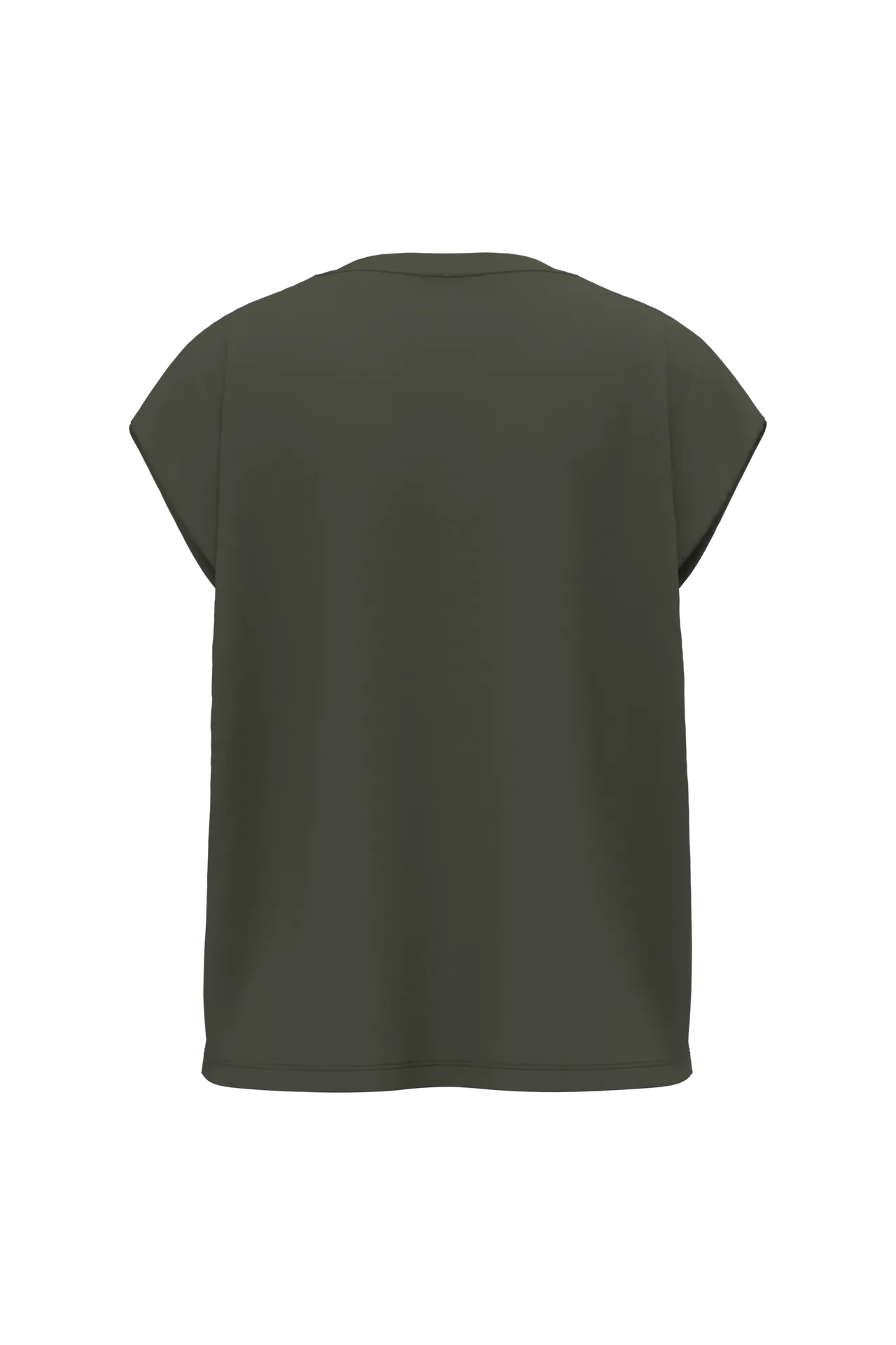 Nachhaltiges ärmelloses Damen-T-Shirt mit Schulterpolstern