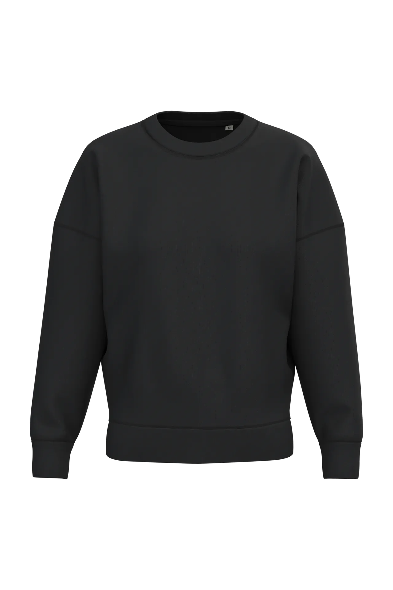 Umweltfreundliches Sweatshirt mit Rundhalsausschnitt und überschnittenen Schultern, Damen