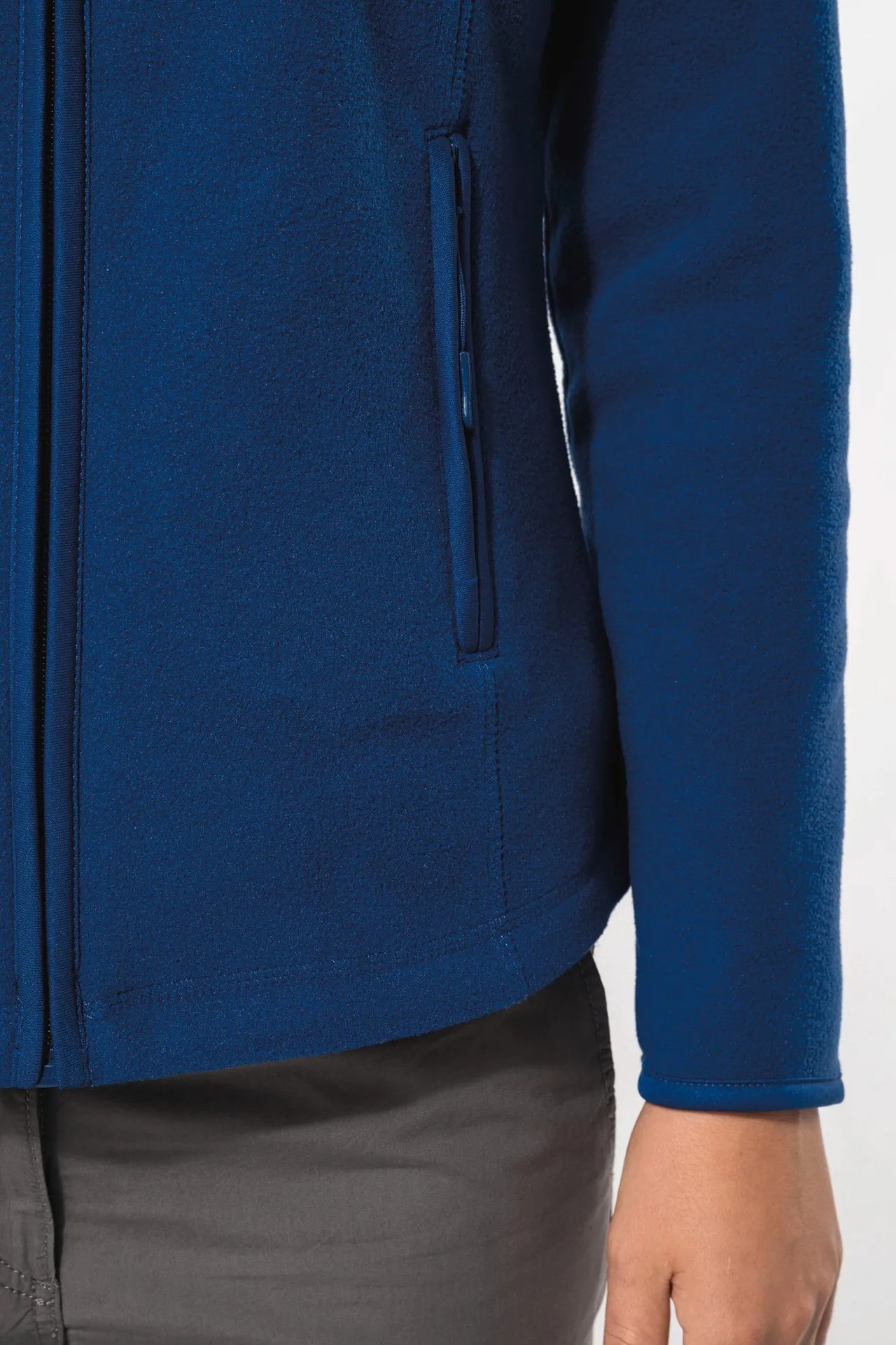 Mikrofleece-Jacke mit Reißverschluss für Damen