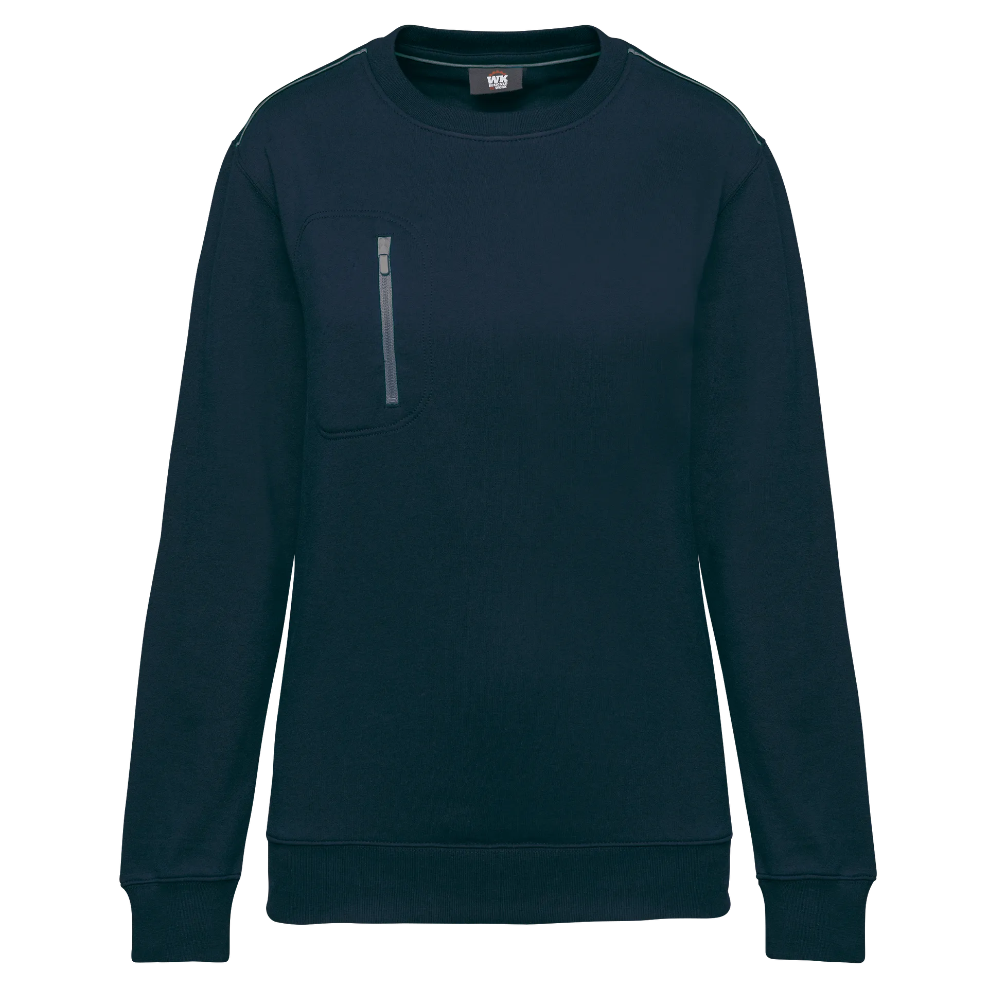 Day To Day Unisex-Sweatshirt mit kontrastfarbener zip Tasche