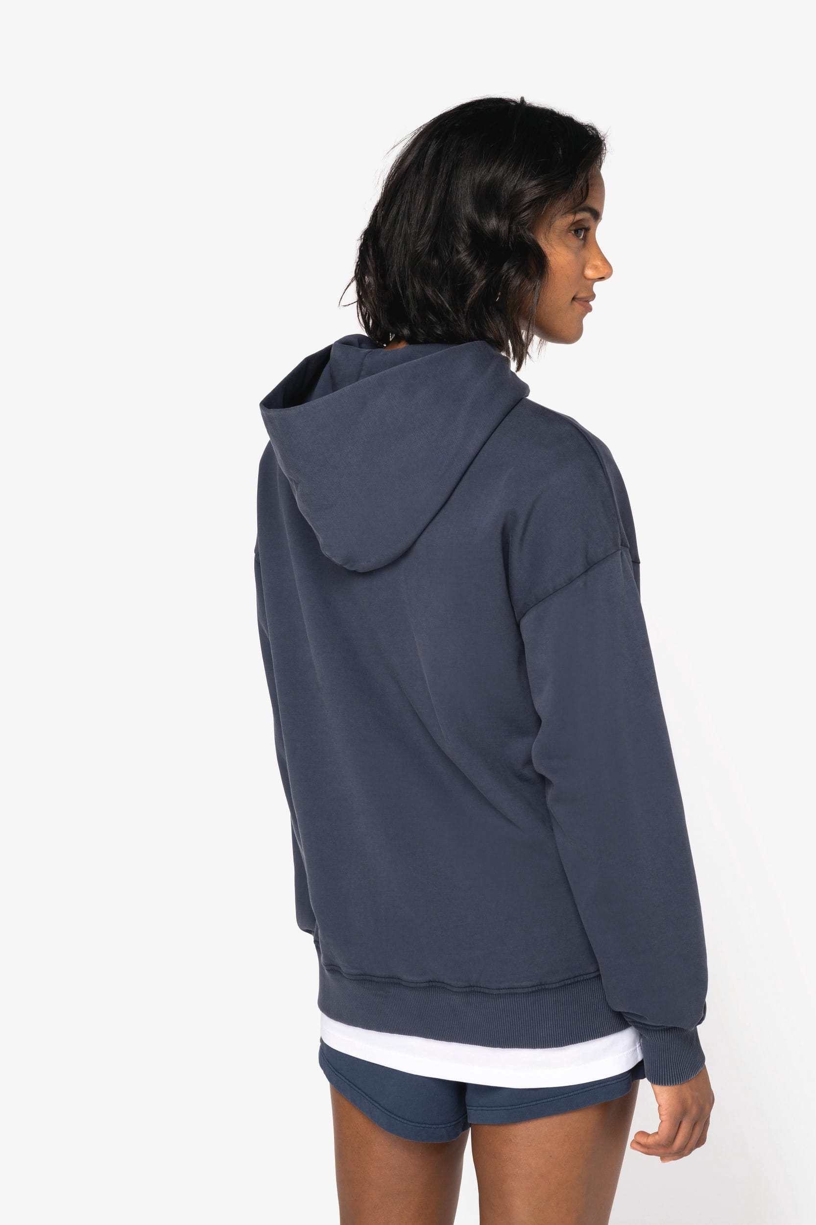 Ausgewaschenes umweltfreundliches Oversize Unisex-Kapuzensweatshirt Ausgewaschenes umweltfreundliches Oversize Unisex-Kapuzensweatshirt