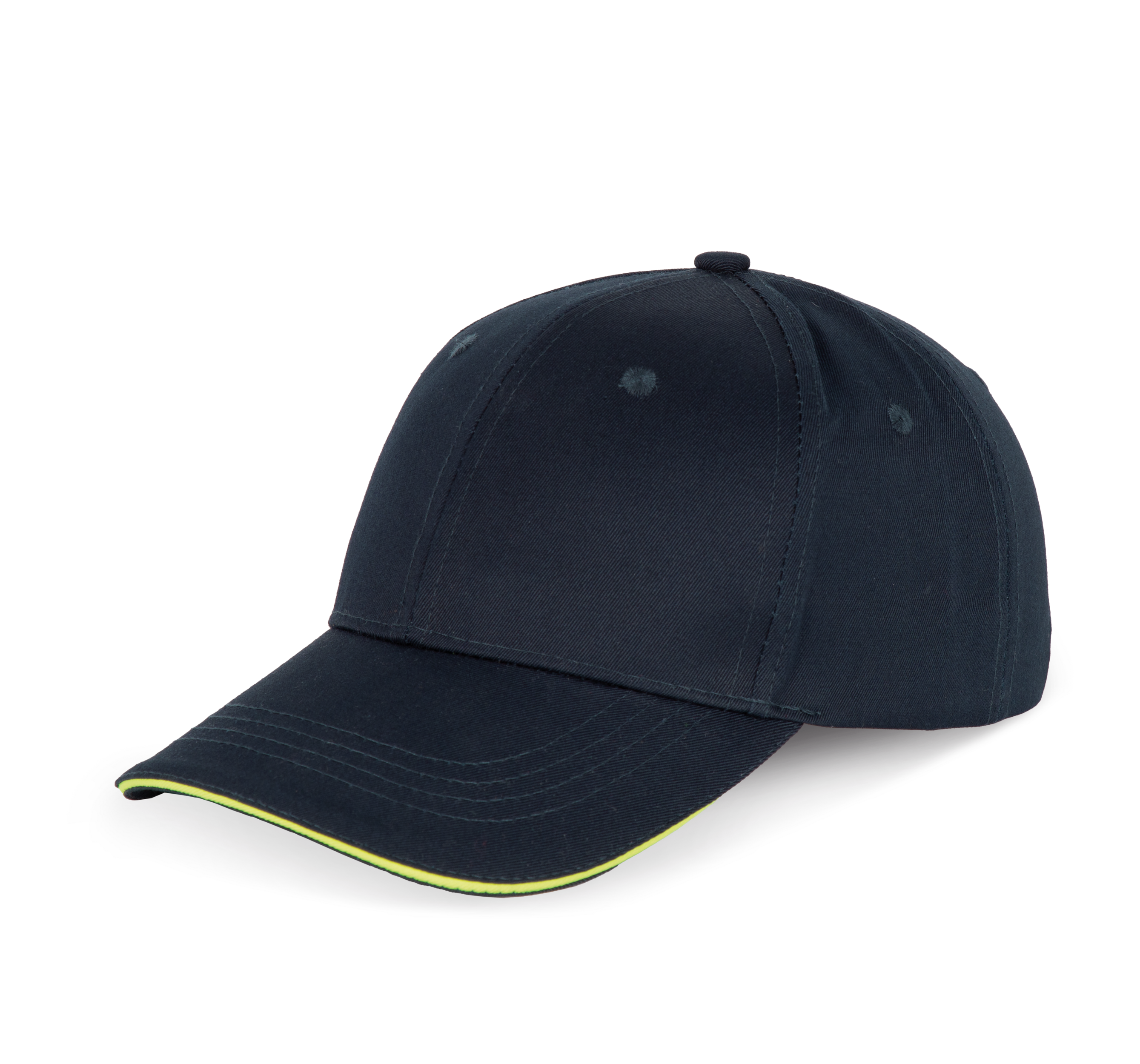 6-Panel-Cap mit Kontrast-Sandwichschirm