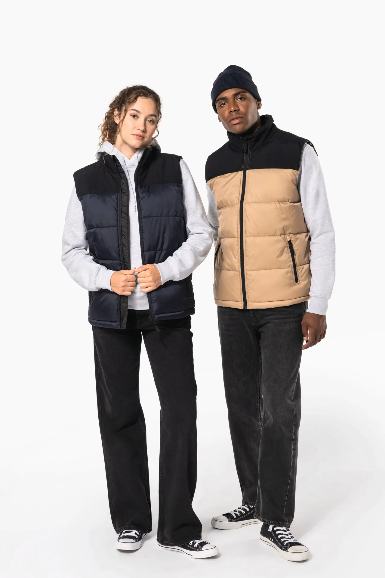 Gesteppter Unisex-Bodywarmer in zwei Farbtönen