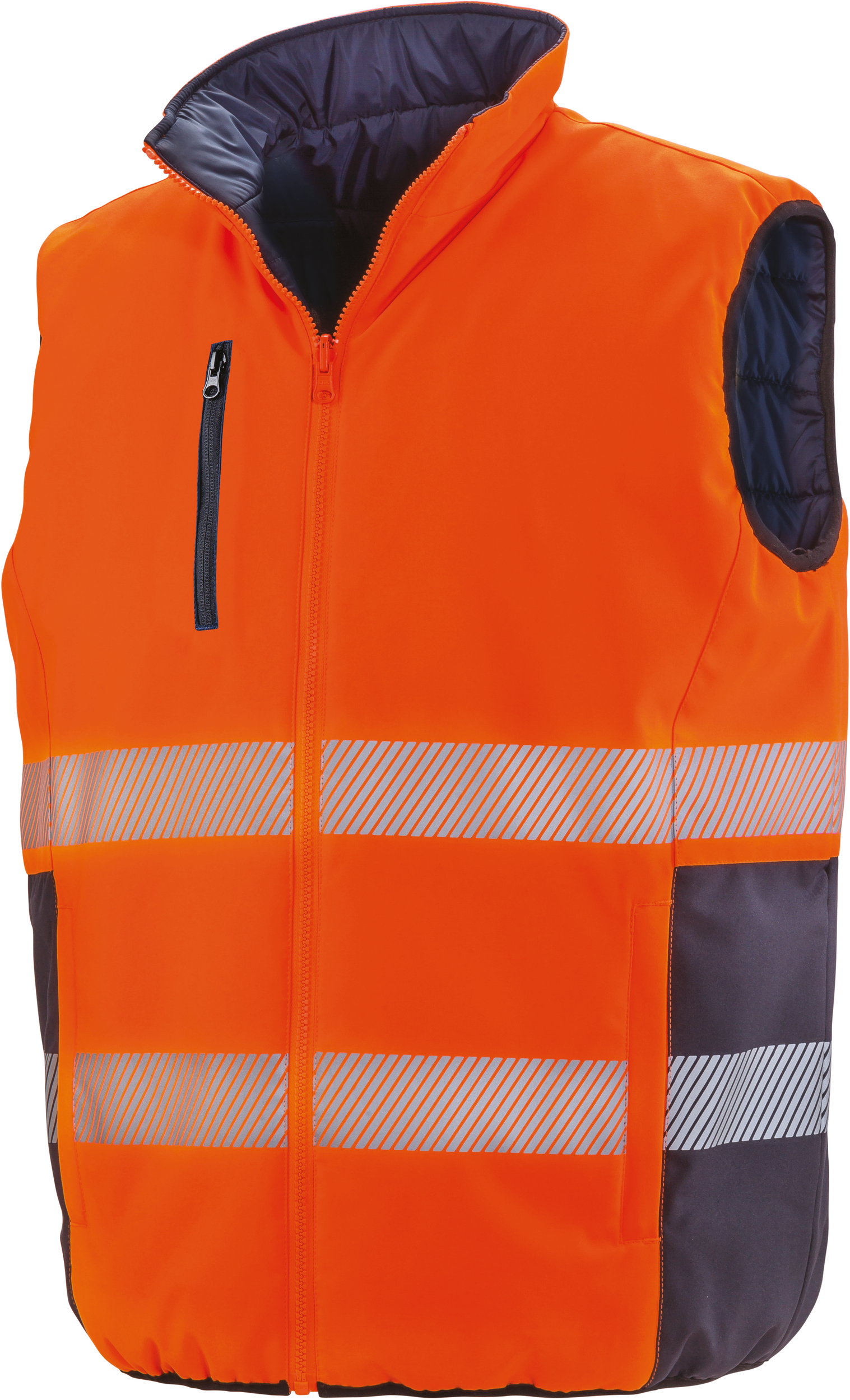 Reversible soft padded safety gilet