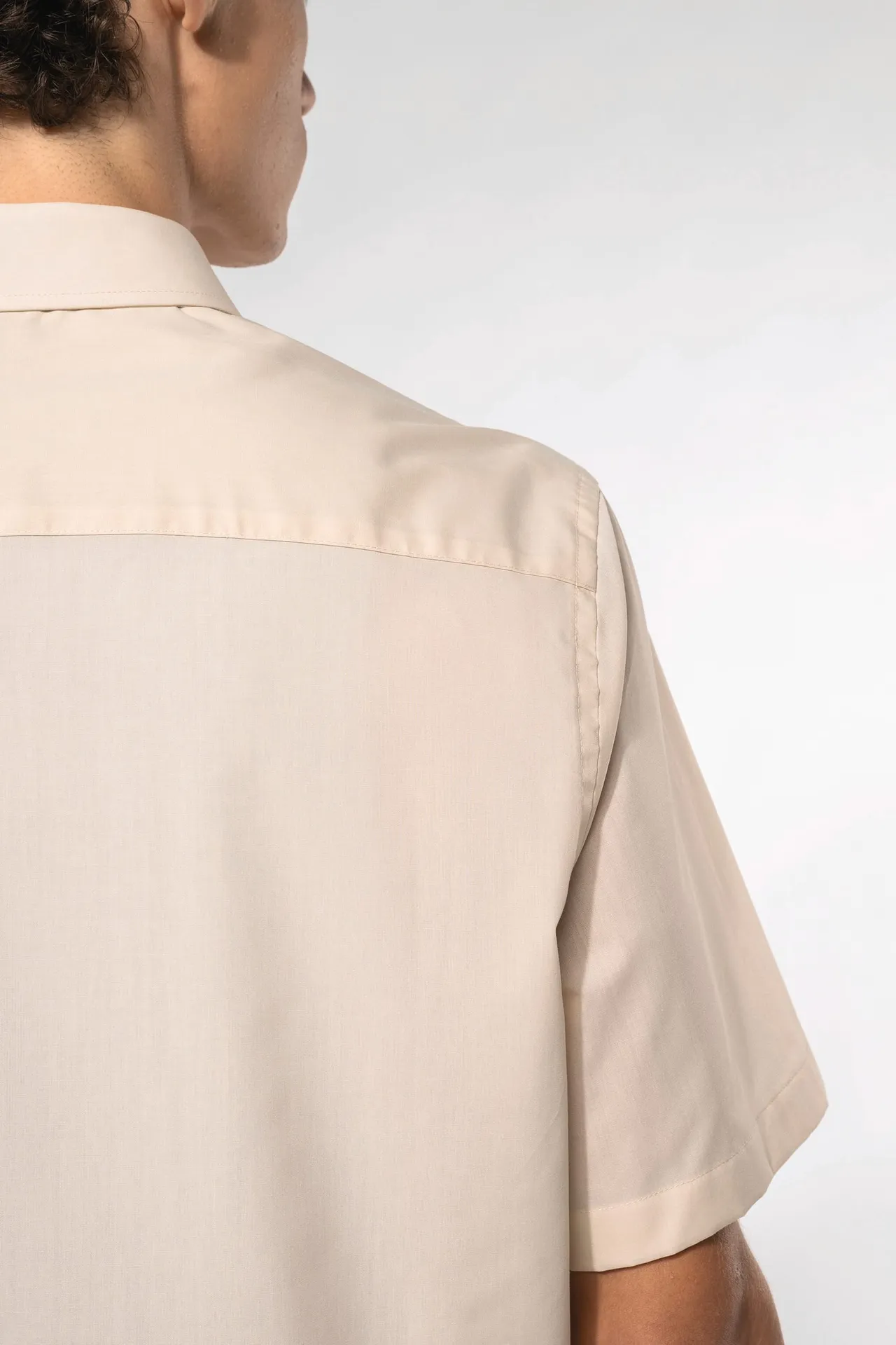 Popeline Kurzarmhemd Baumwollpolyester pflegeleicht für Herren