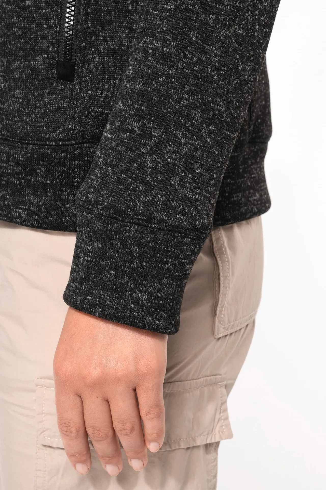 Damen-Weste mit Reißverschluss, aus Chiné