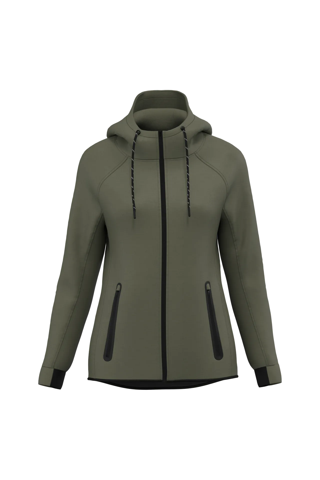 Damen-Funktions- performance Kapuzenjacke