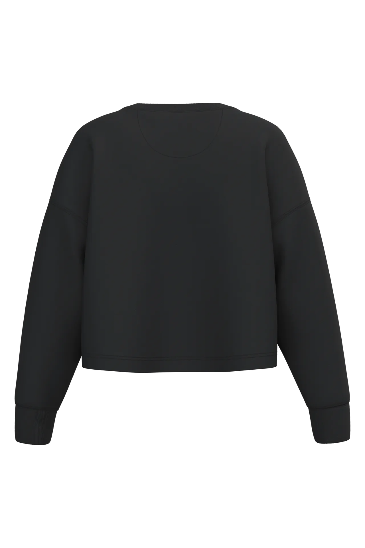 Damen Cropped-Sweatshirt mit Rundhalsausschnitt