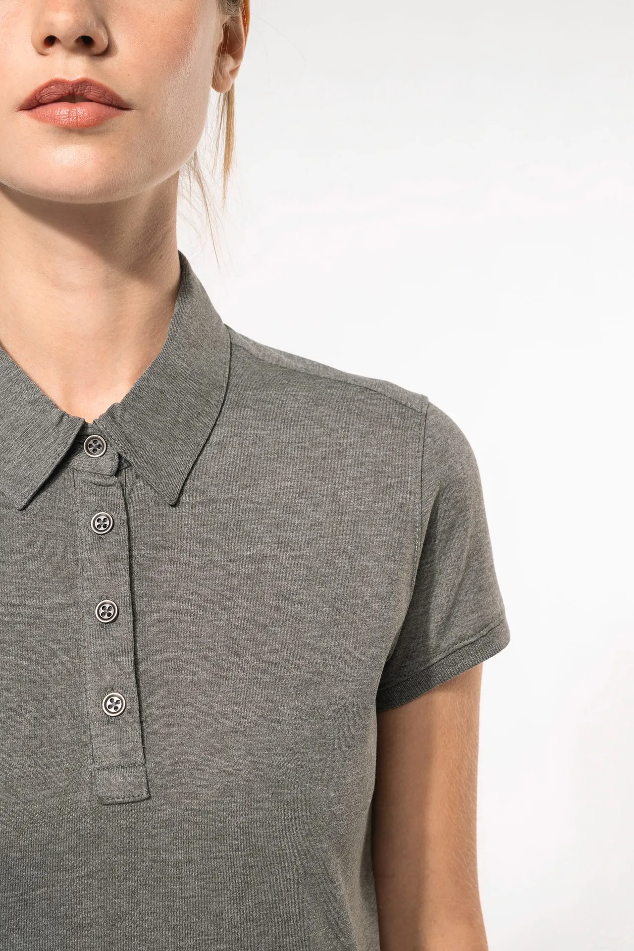 Jersey-Kurzarm-Polohemd für Damen