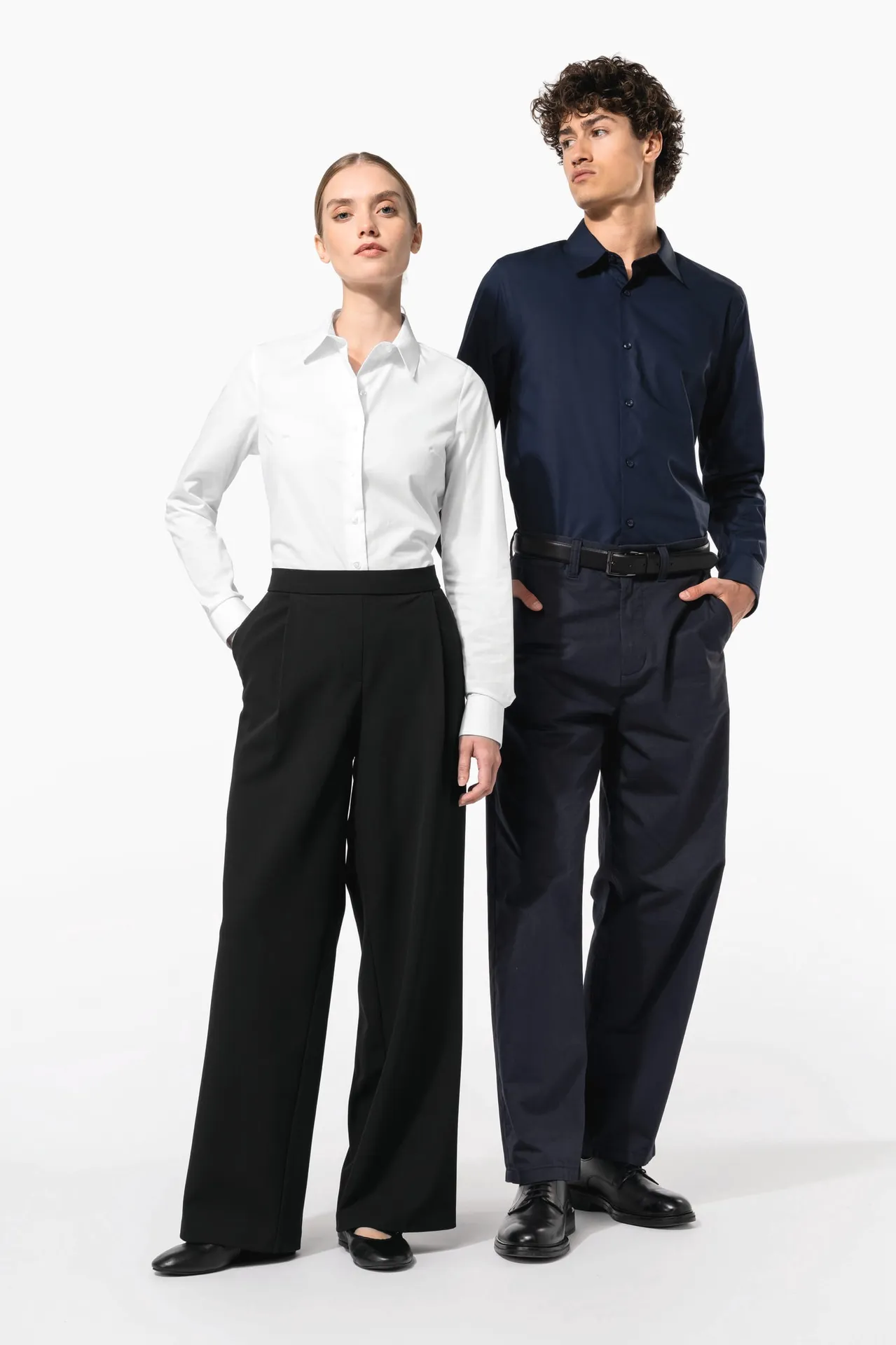 Langärmelige Popeline-Bluse