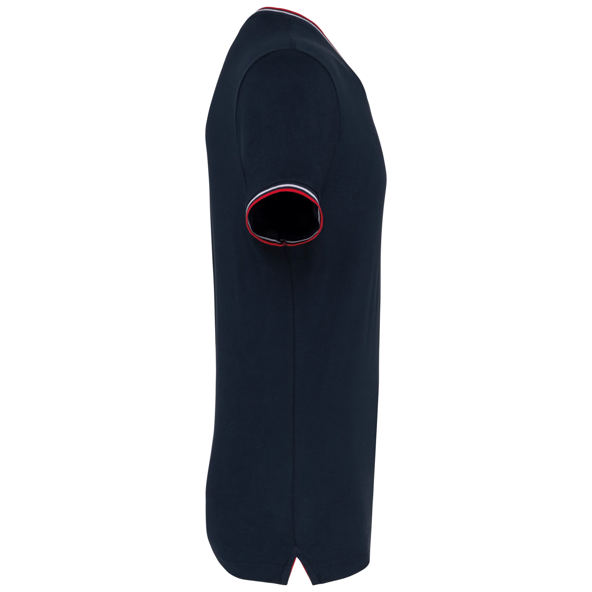 Herren T-Shirt aus Piqué-Trikot mit V-Ausschnitt