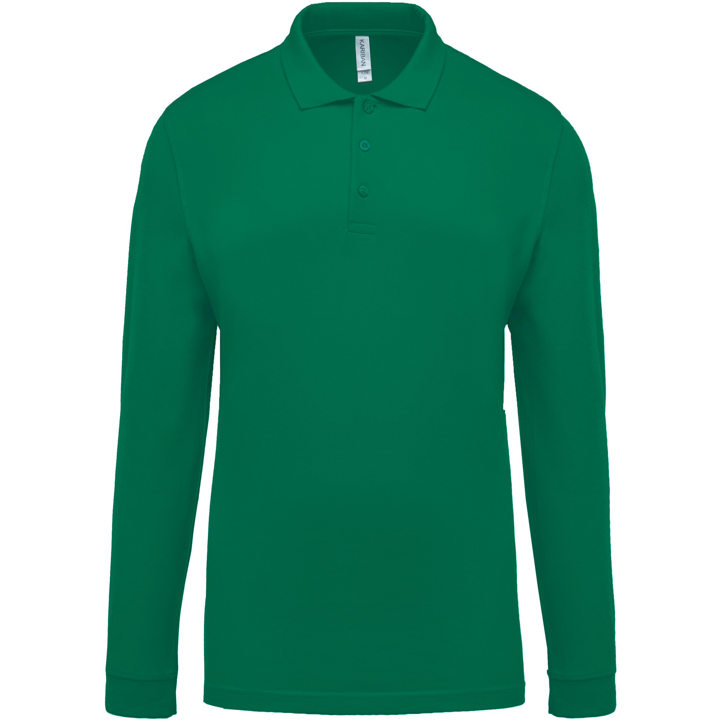 Herren Langarm-Polohemd. Baumwollpiqué