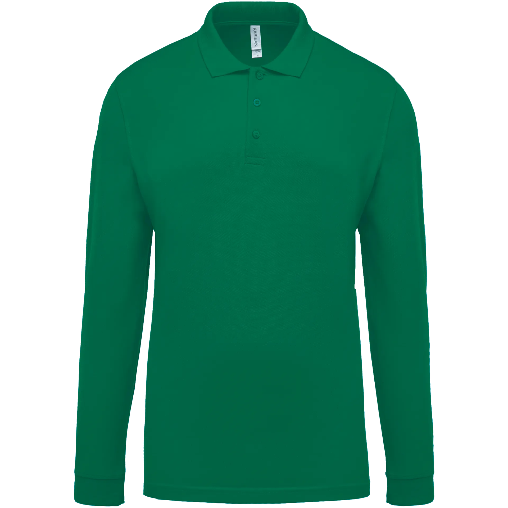 Herren Langarm-Polohemd. Baumwollpiqué