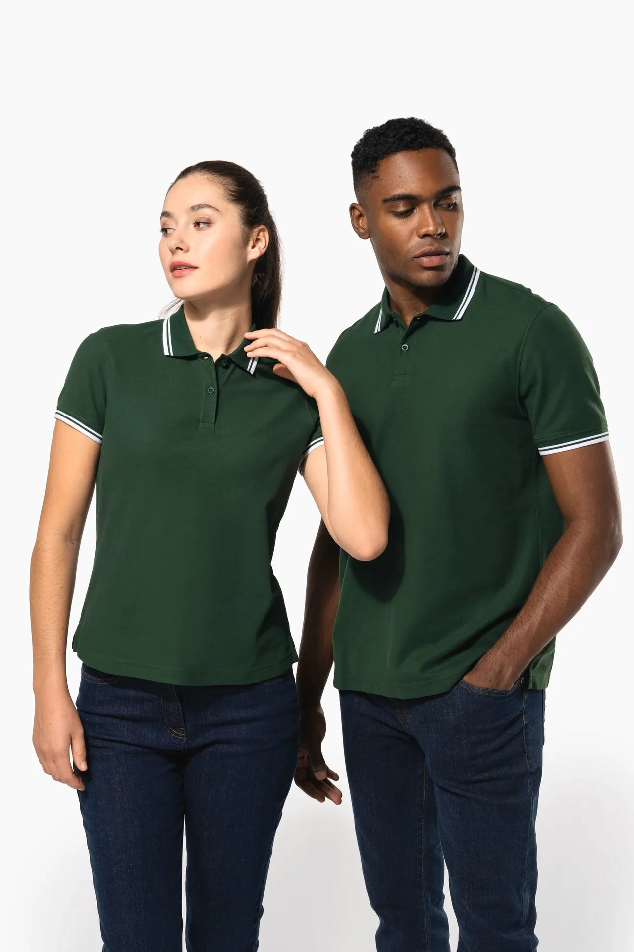 Herren Poloshirt mit kurzen Ärmeln und kontrastfarbenen Paspeln