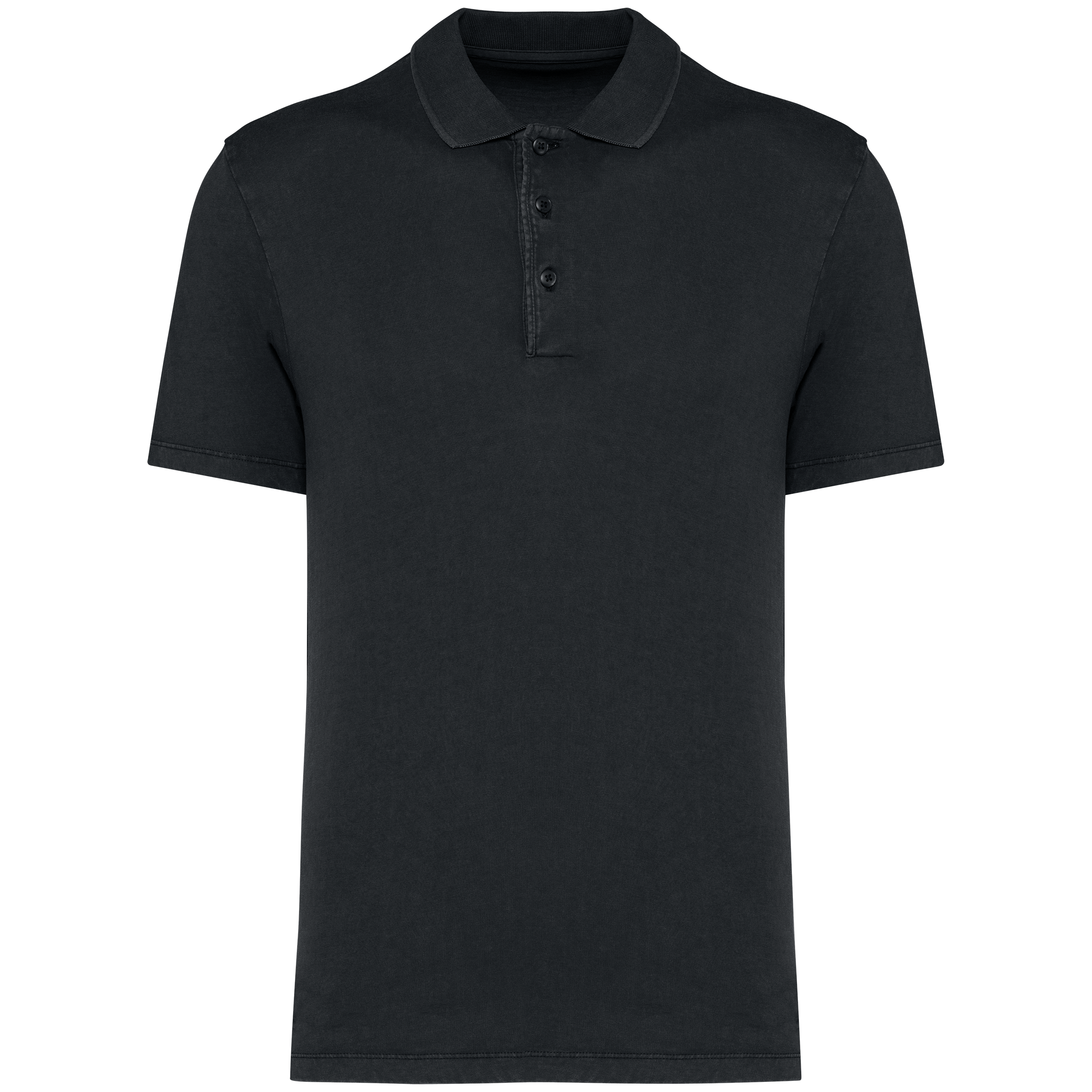 Umweltfreundliches ausgewaschenes Herren-Polohemd aus Jersey