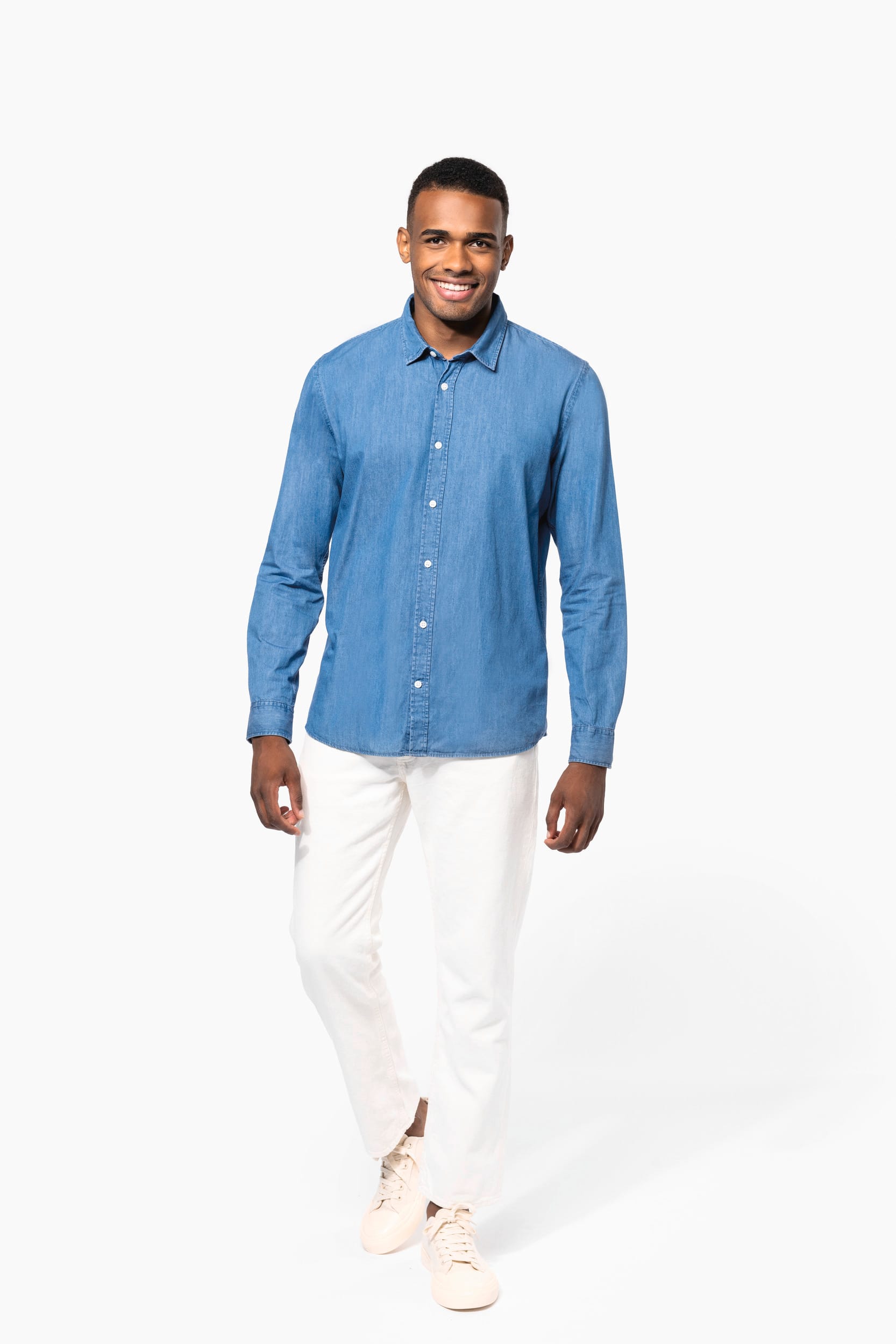 Herren Denimhemd