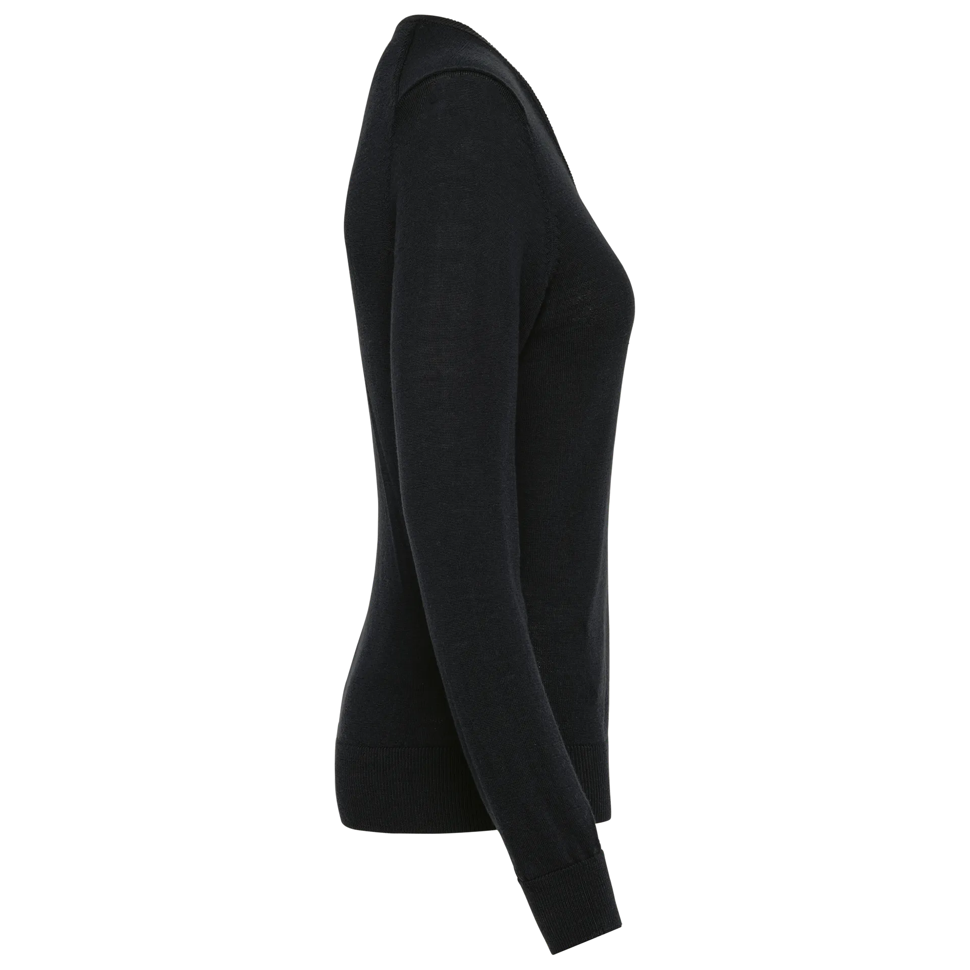Merino-Damenpullover mit V-Ausschnitt