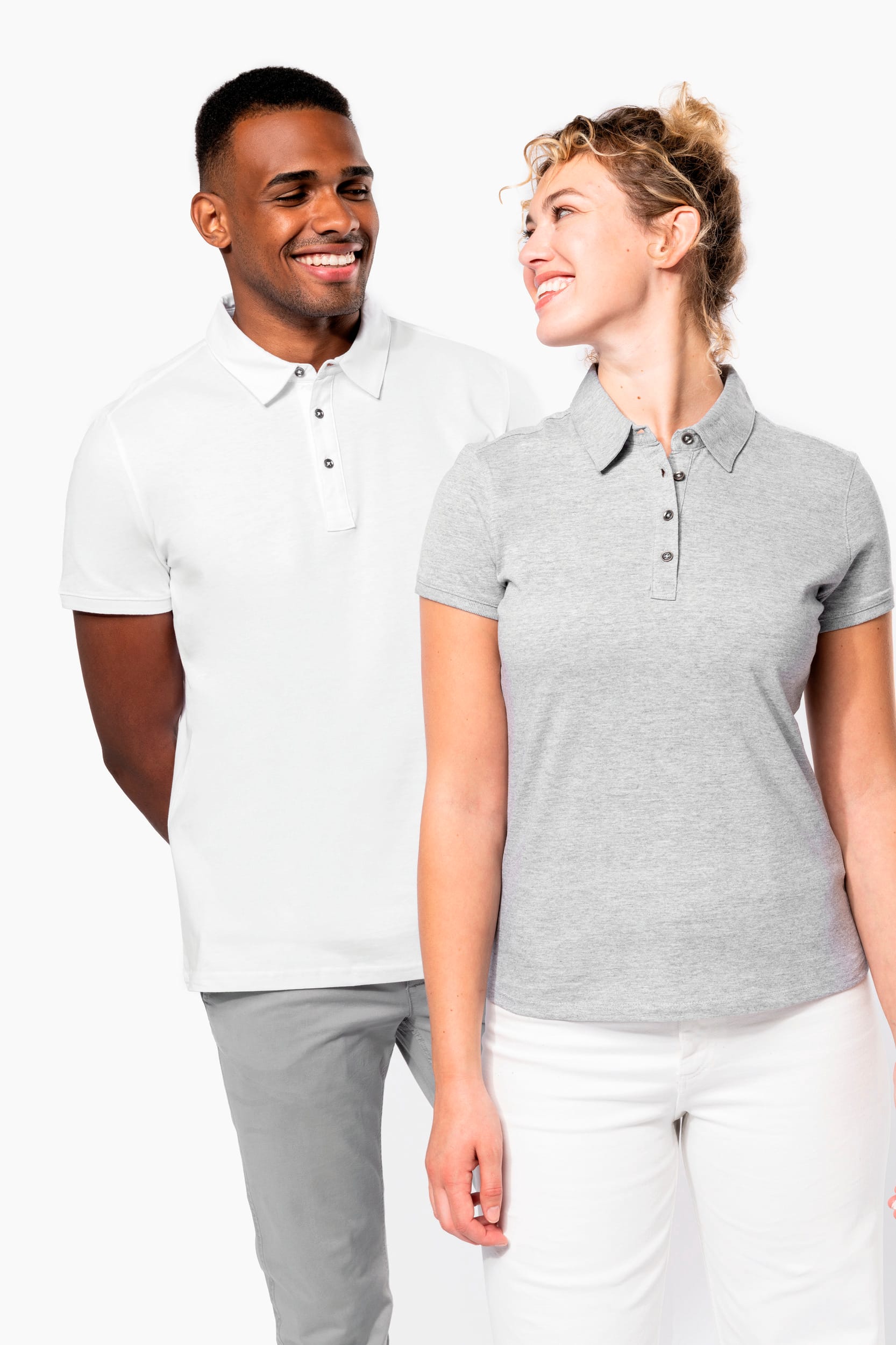 Jersey-Kurzarm-Polohemd für Damen