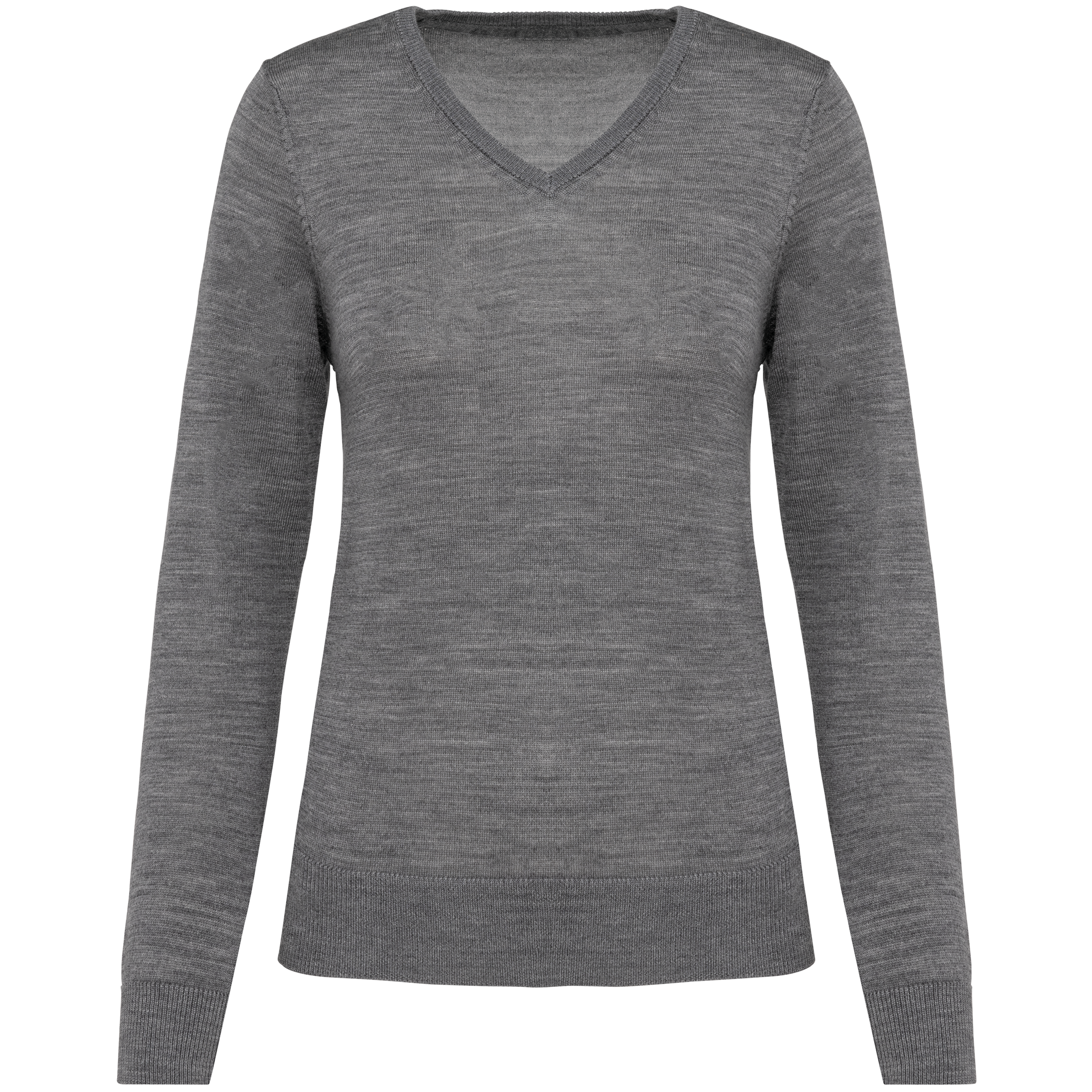 Merino-Damenpullover mit V-Ausschnitt