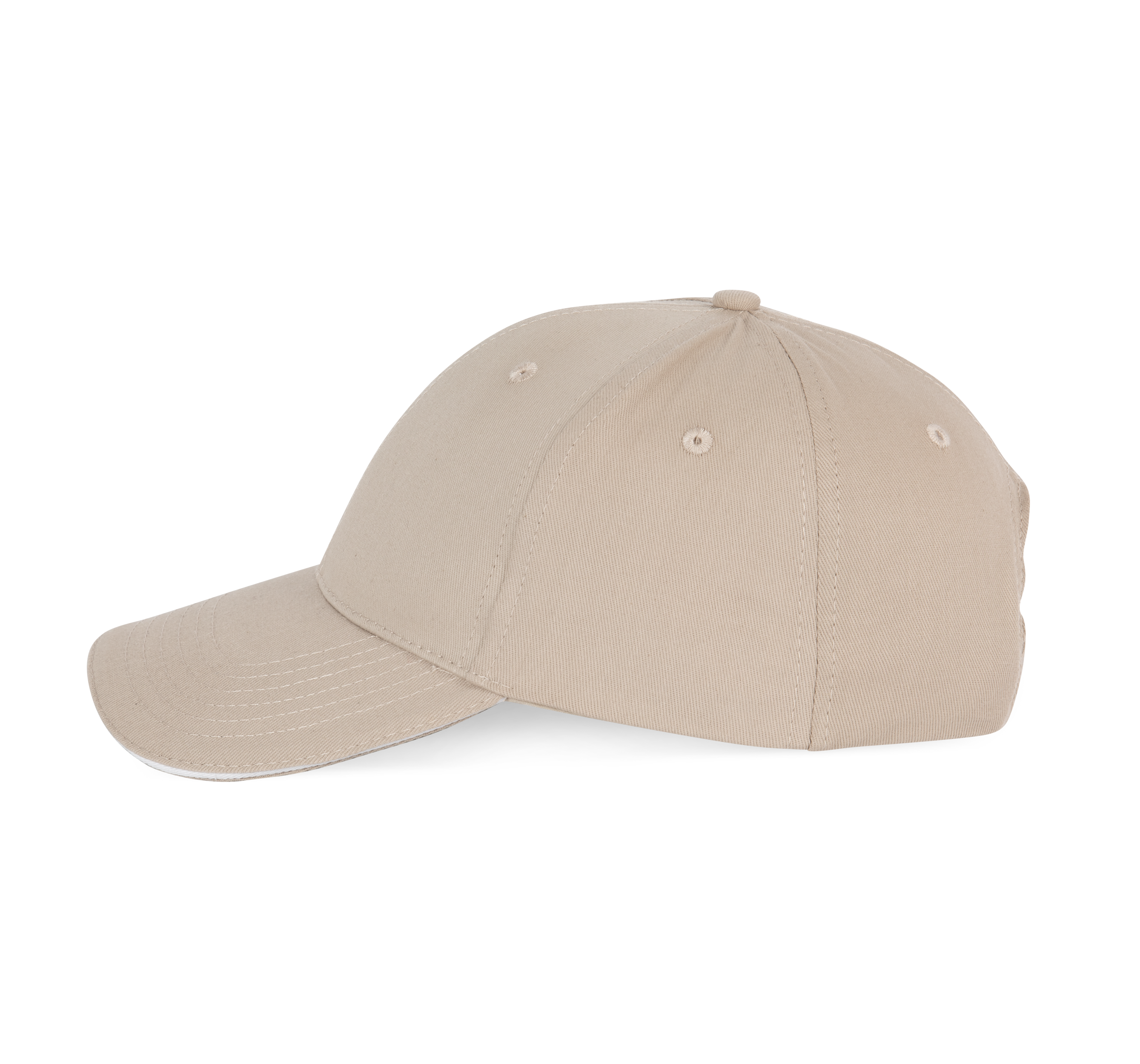6-Panel-Kappe mit Kontrast-Sandwichschirm