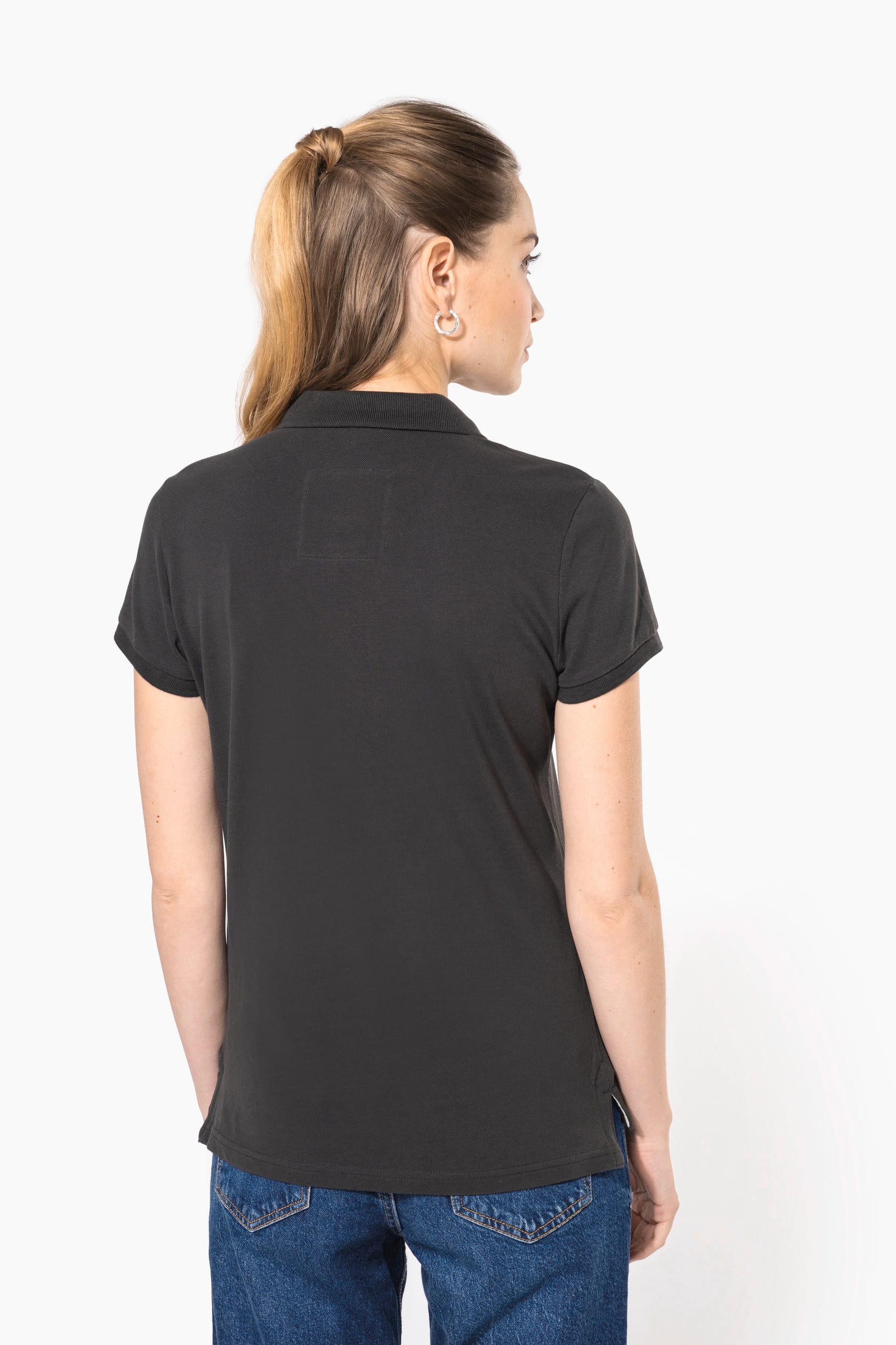 Kurzarm-Polohemd für Damen im Vintage-Stil