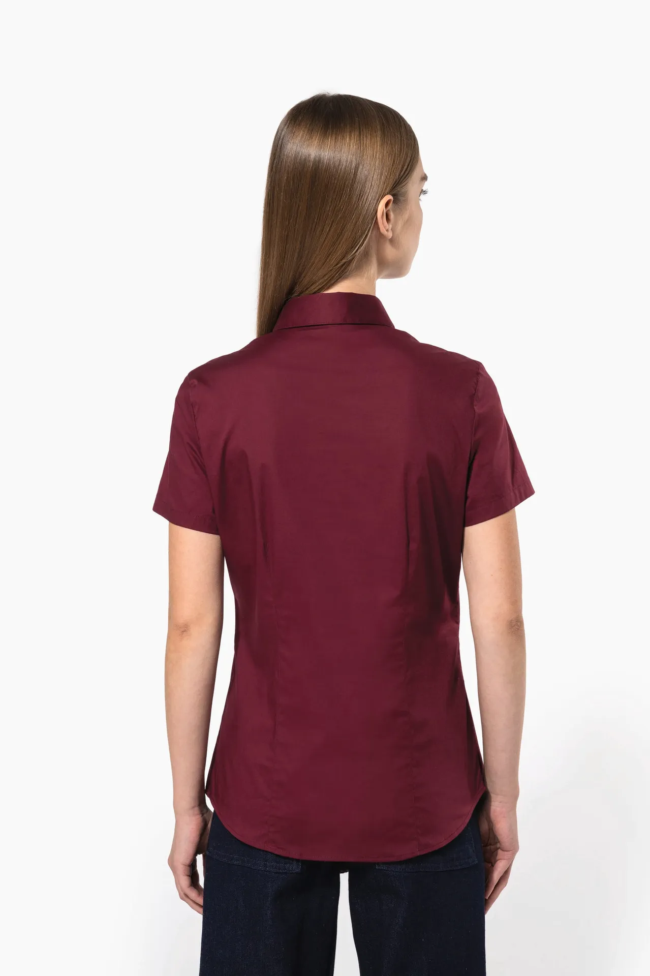 Damen Stretchbluse Kurzarm