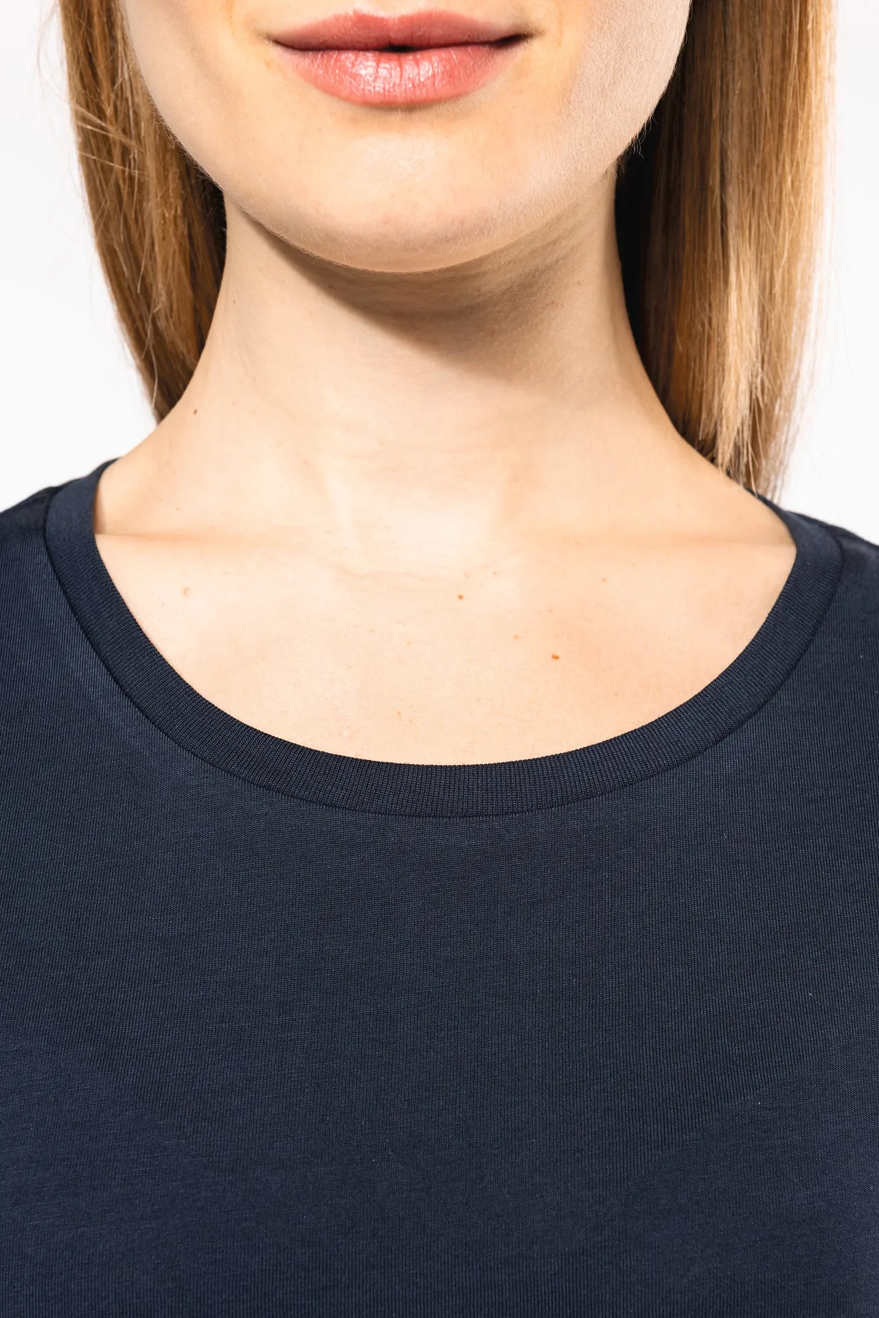 Damen-T-Shirt Supima® mit kurzen Ärmeln und Rundhalsausschnitt