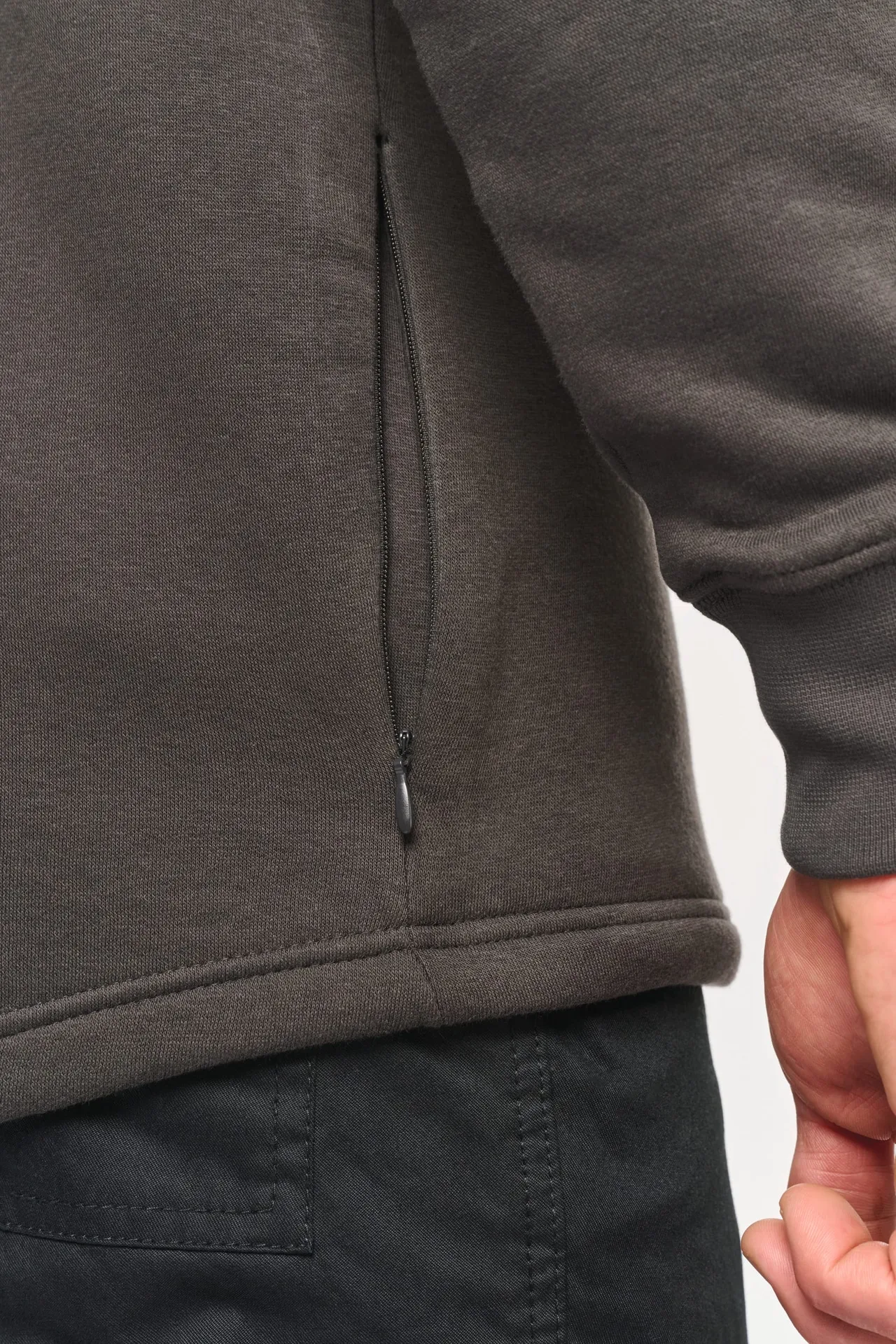 Sweatshirt mit Polokragen