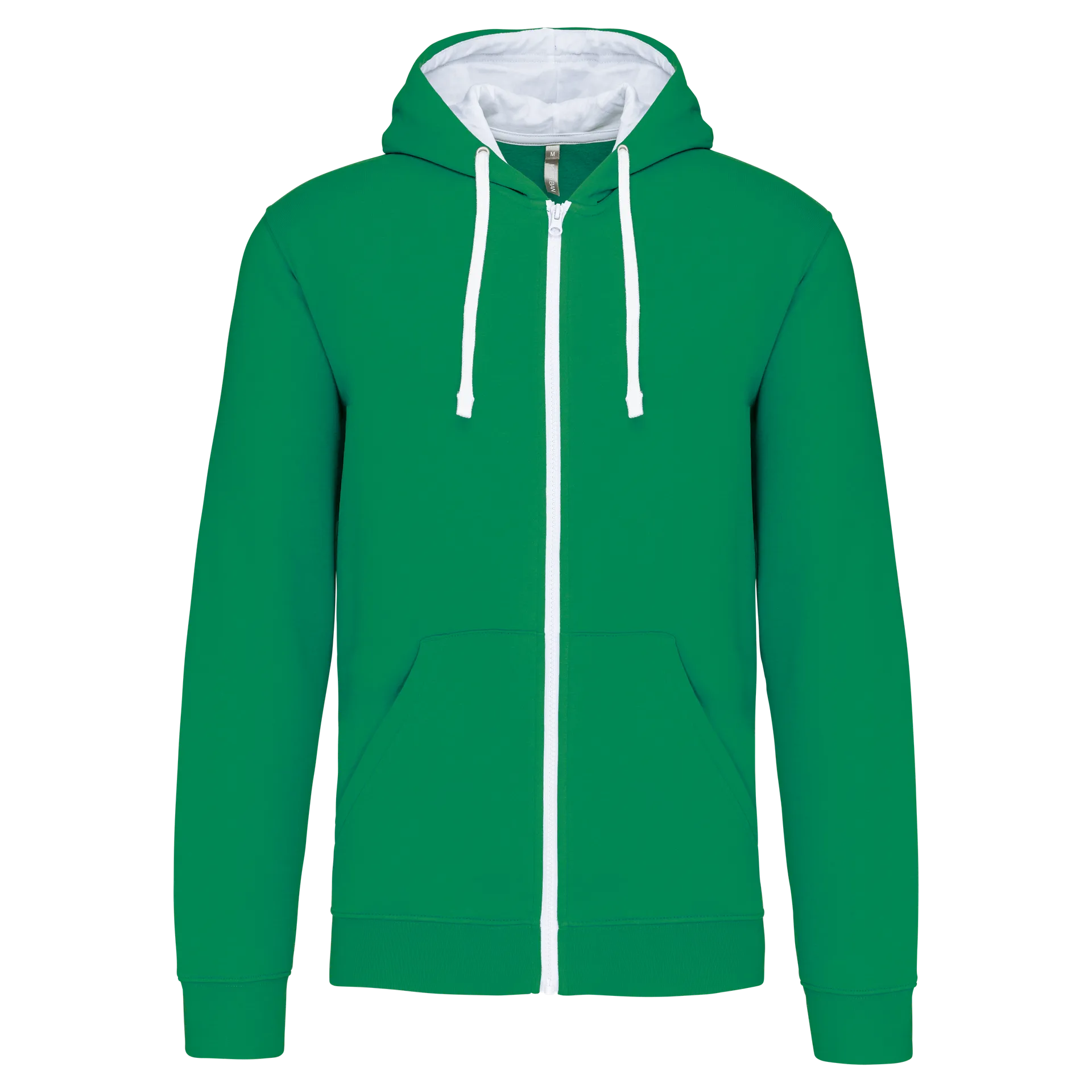 HERREN-KAPUZENSWEATSHIRT BICOLOR mit Reißverschluss