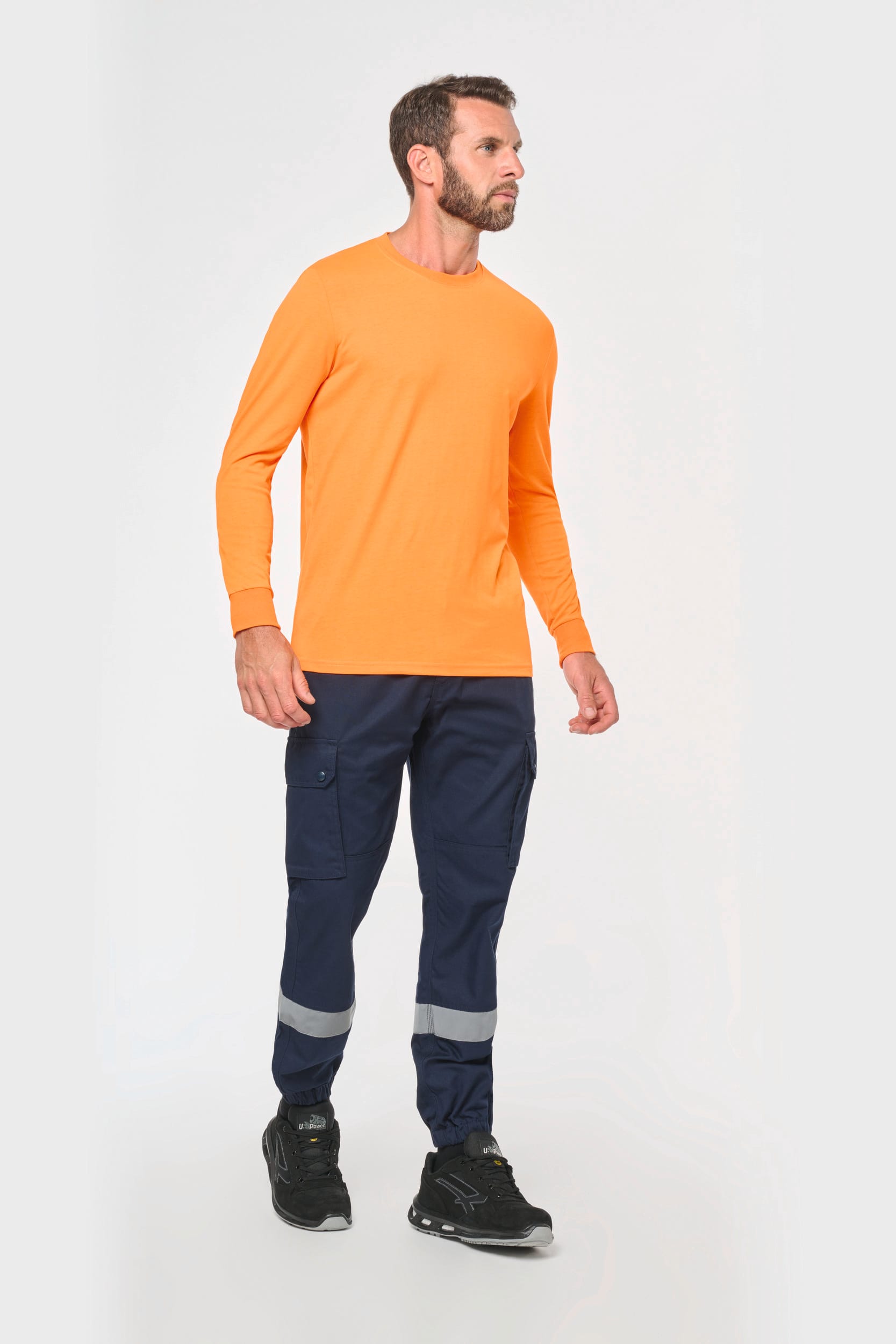 Unisex-Cargo-Hose mit elastischem Saum und reflektierendem Streifen