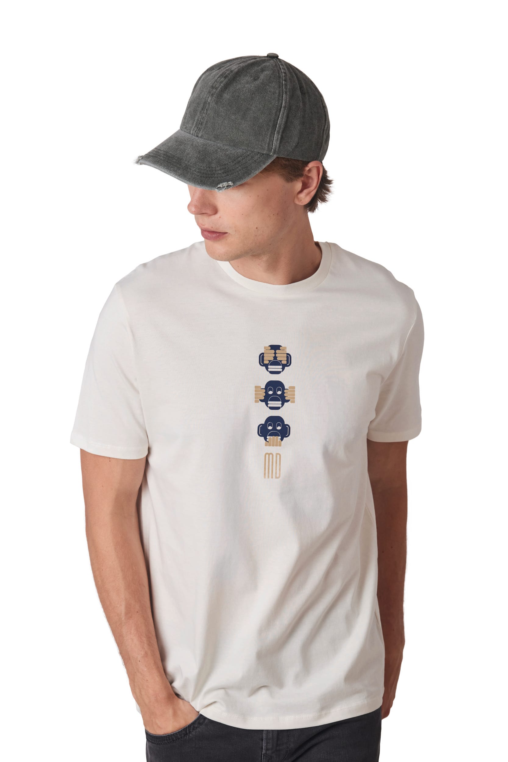 Zerrissene gewaschene Kappe