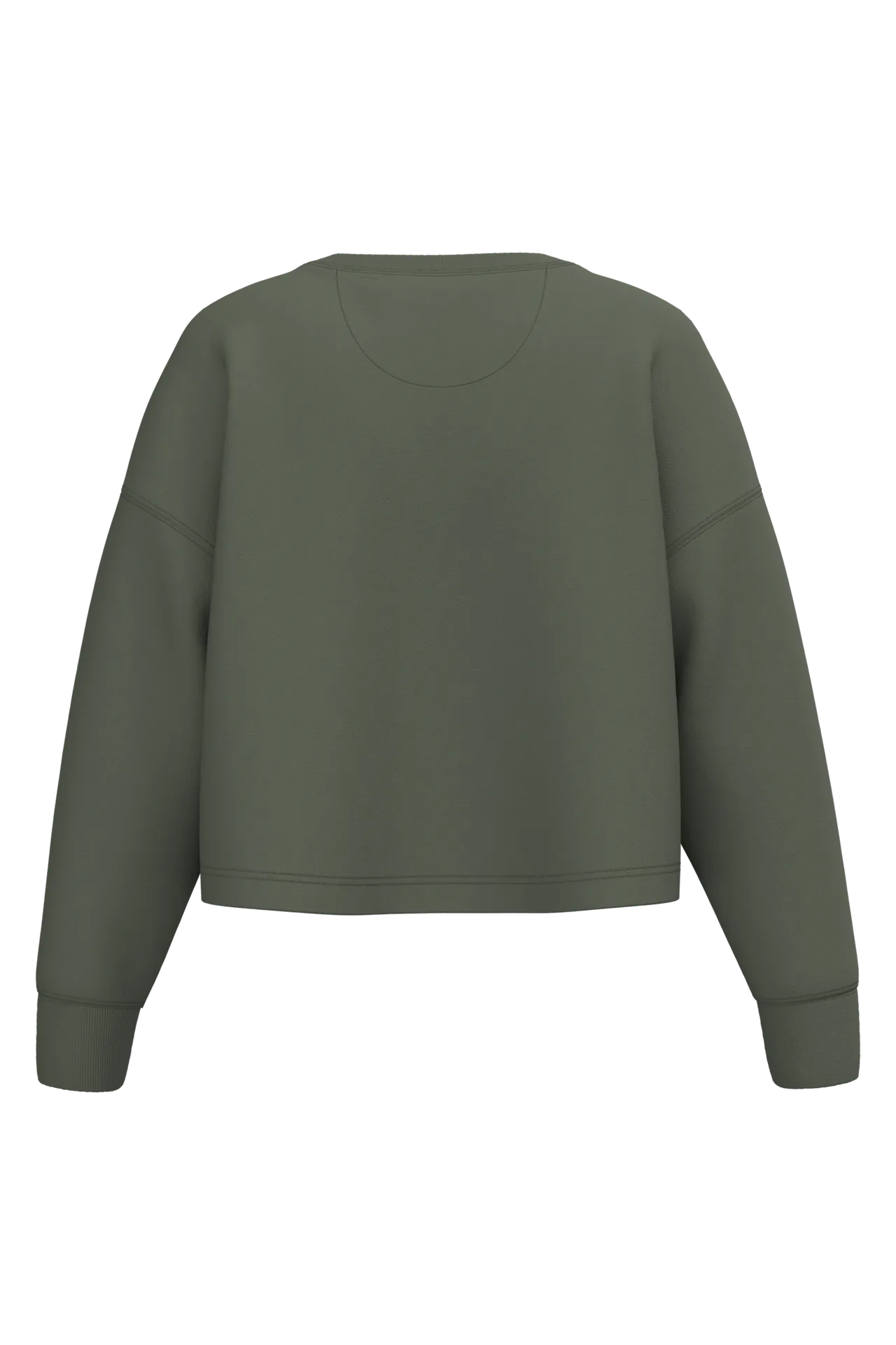 Damen Cropped-Sweatshirt mit Rundhalsausschnitt