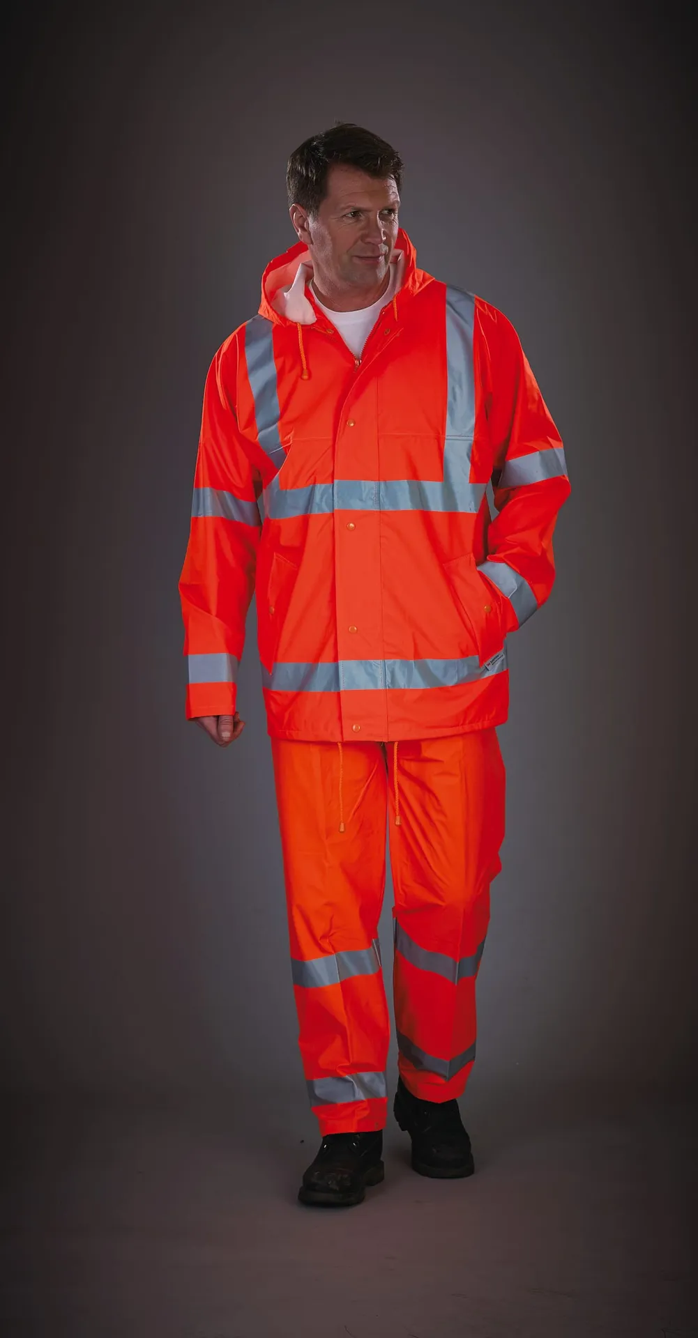 Atmungsaktive Hi-Vis Soft Flex Regenjacke