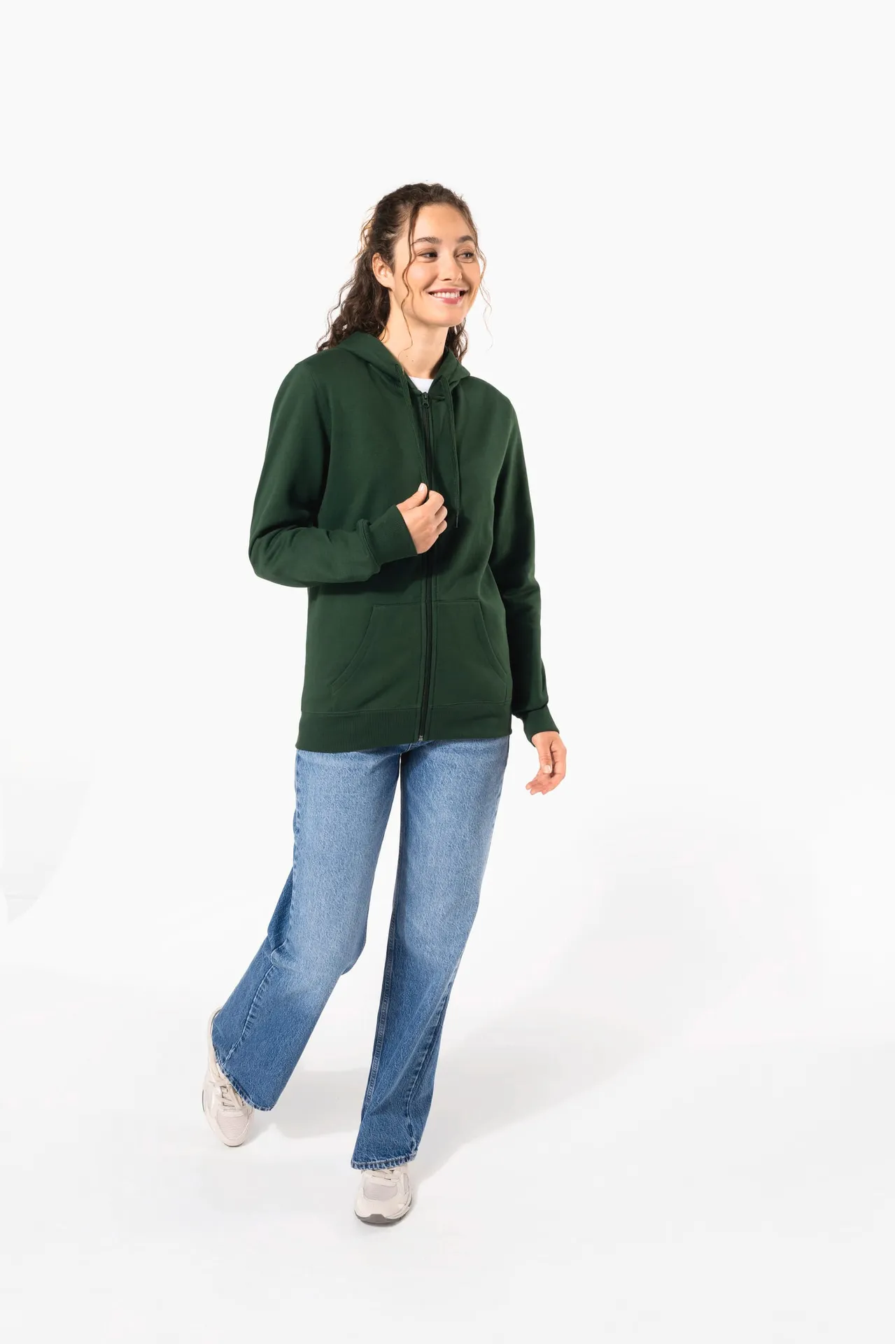 Recyceltes Unisex-Sweatshirt mit Reißverschluss und Kapuze