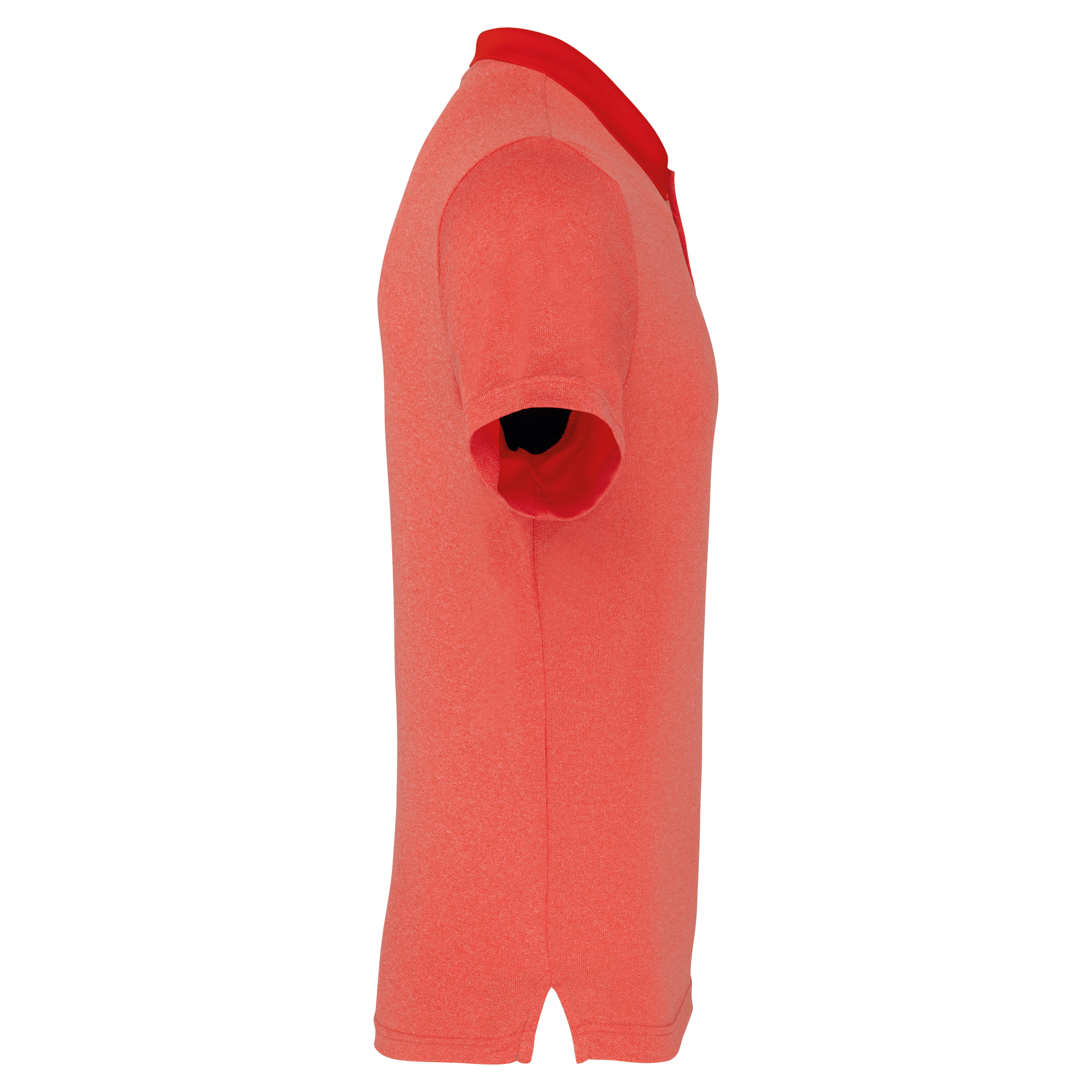 Meliertes Kurzarm-Polohemd