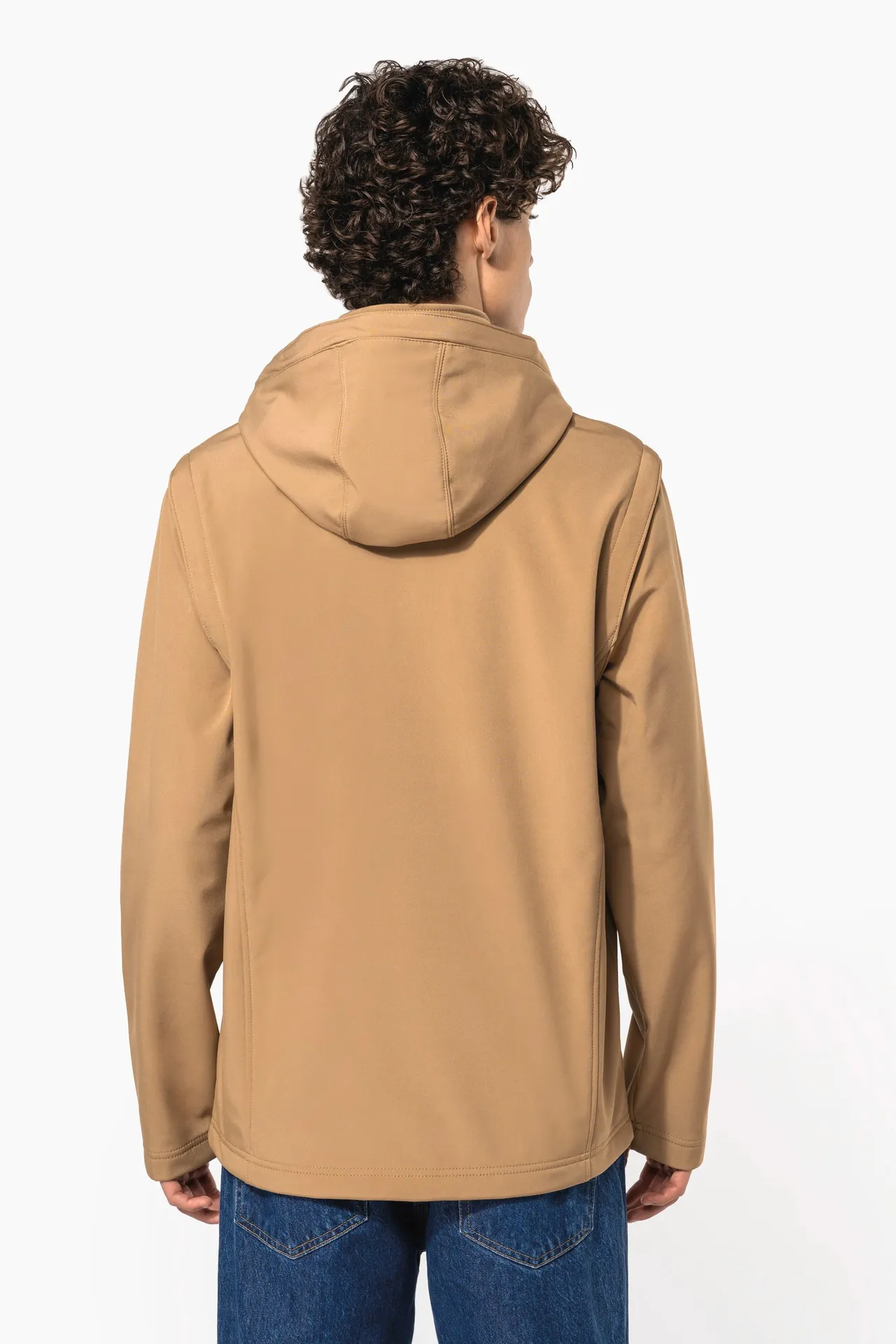3-lagige Unisex-Softshell-Jacke mit Kapuze und abnehmbaren Ärmeln