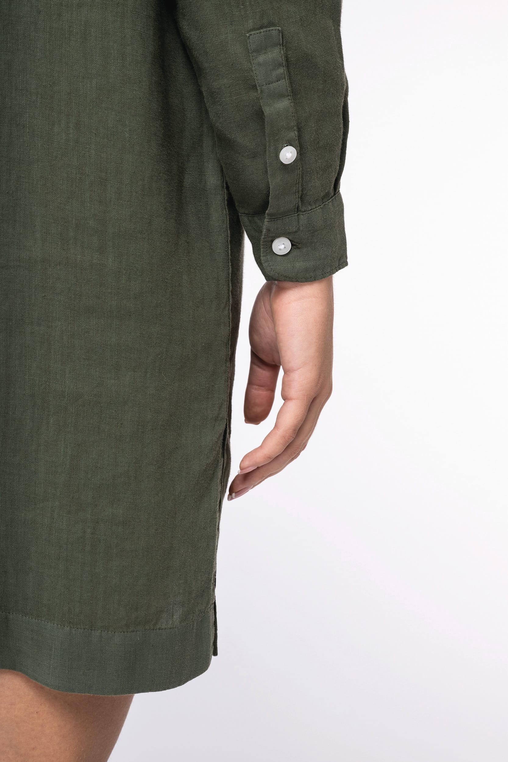 Hemdblusenkleid aus Leinen für Damen