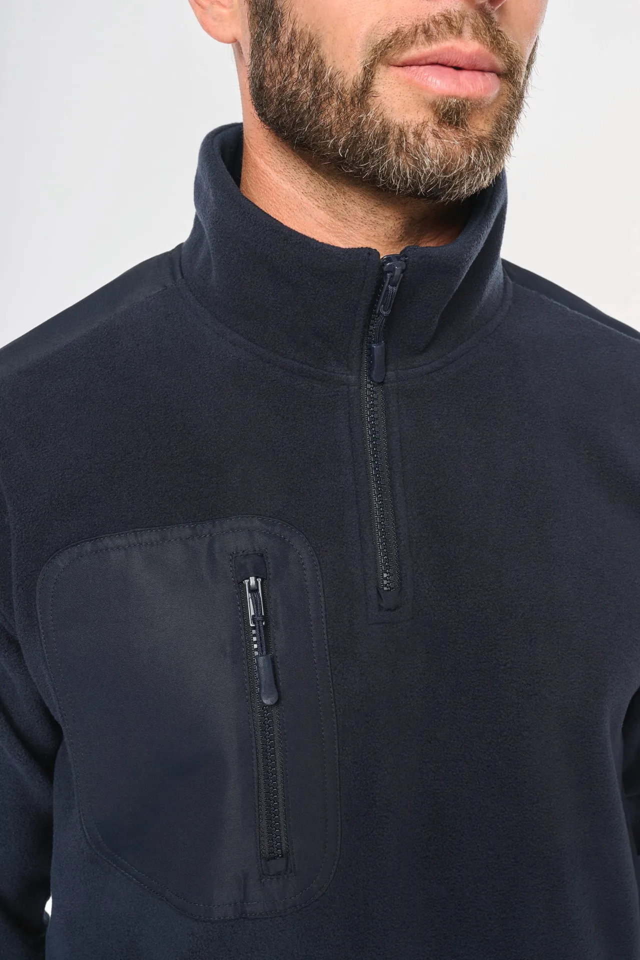 Umweltfreundlicher Fleecepullover mit Reißverschlusskragen, Unisex