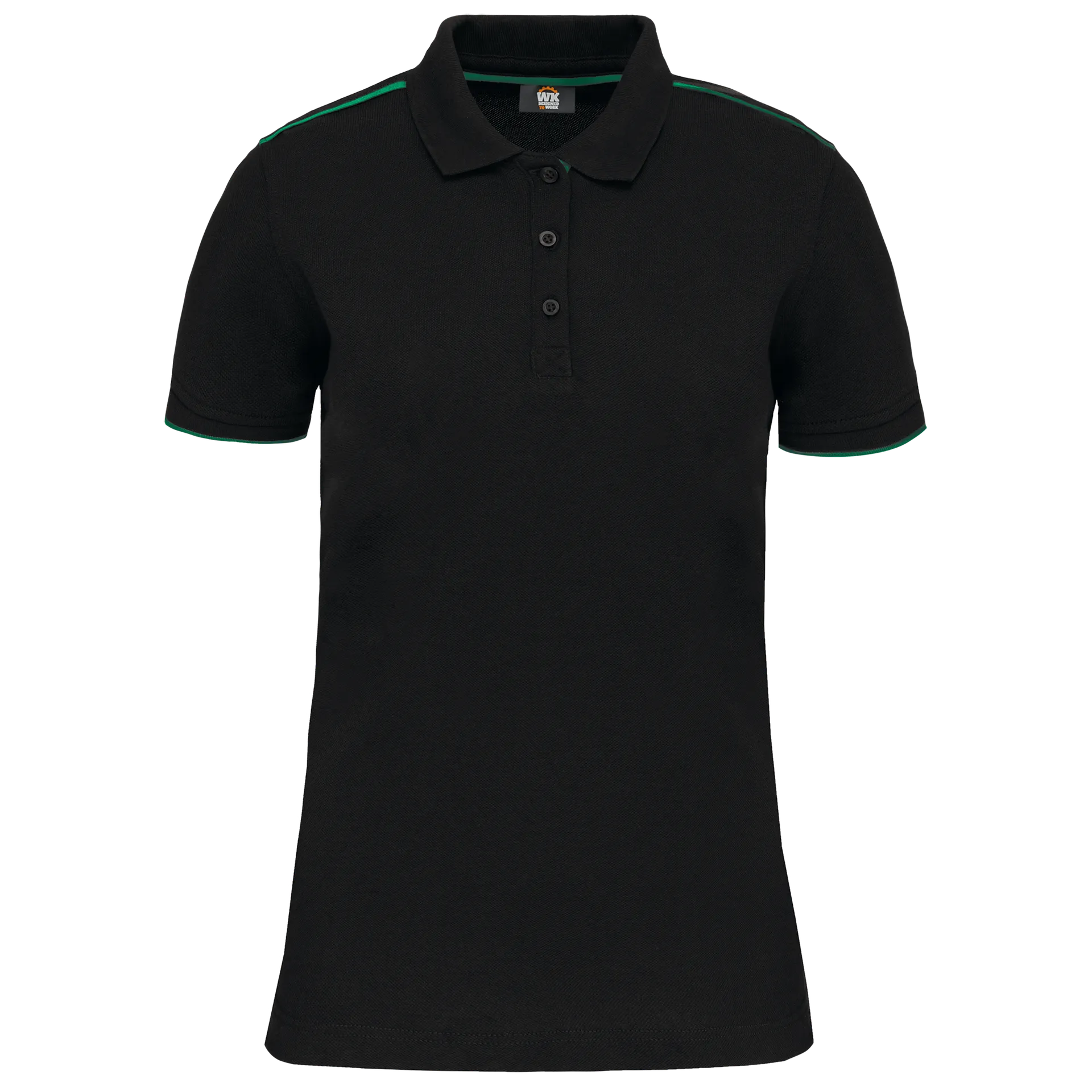 Damen-Polohemd Day To Day mit kontrastfarbenen, kurzen Ärmeln