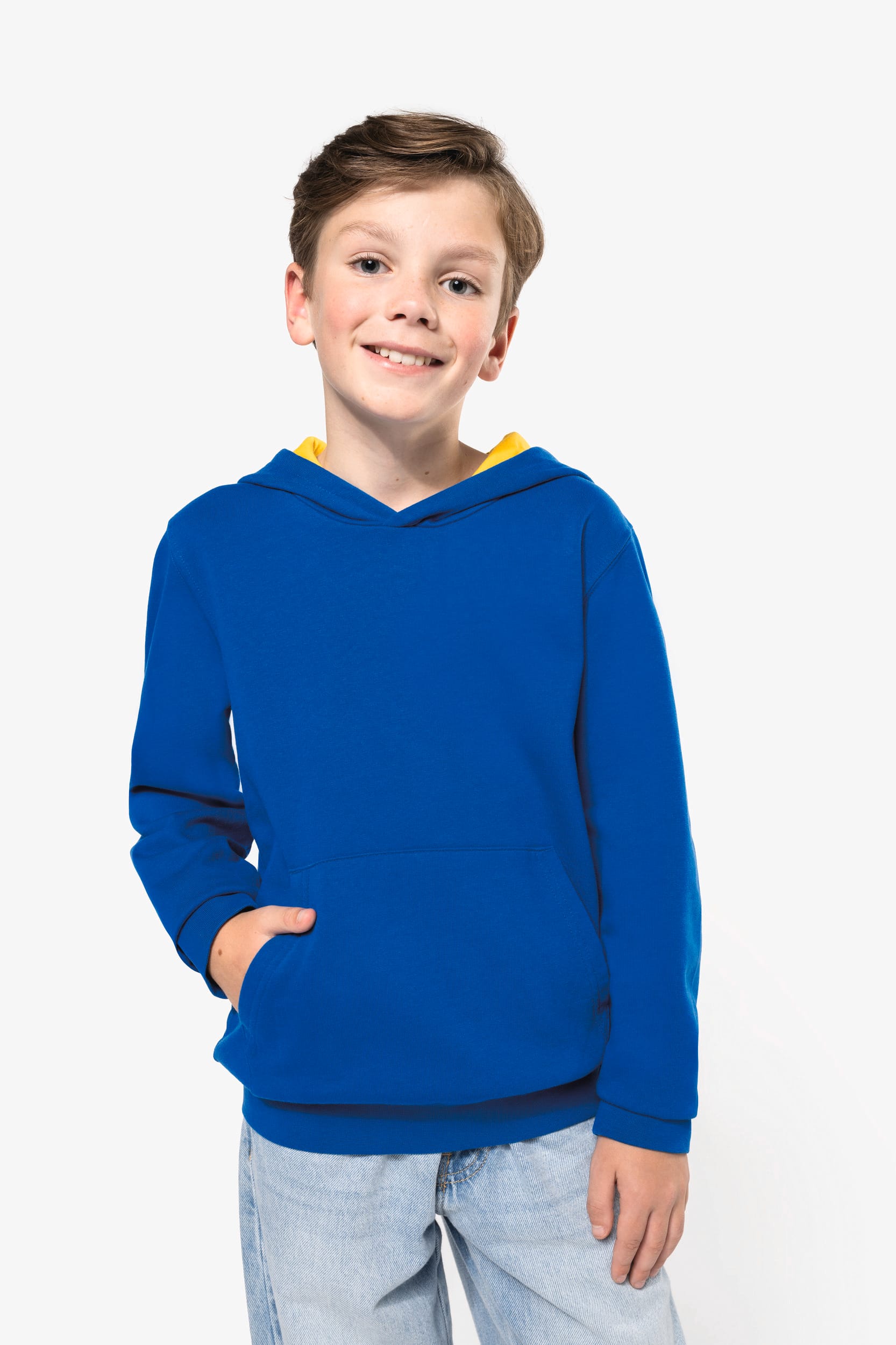Kinder Kapuzenshirt Bicolor