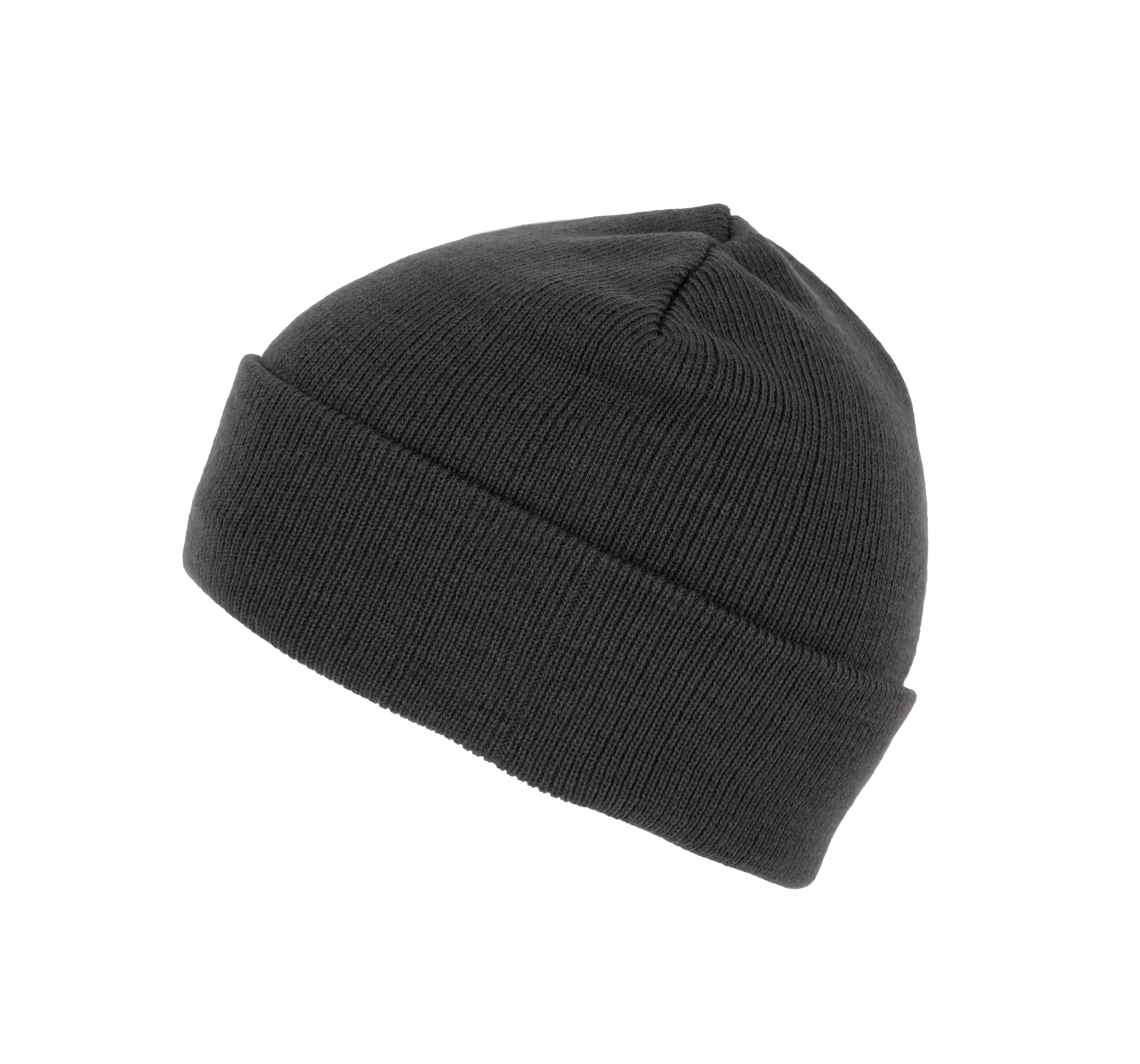 Recycelte Mütze mit Strickumschlag