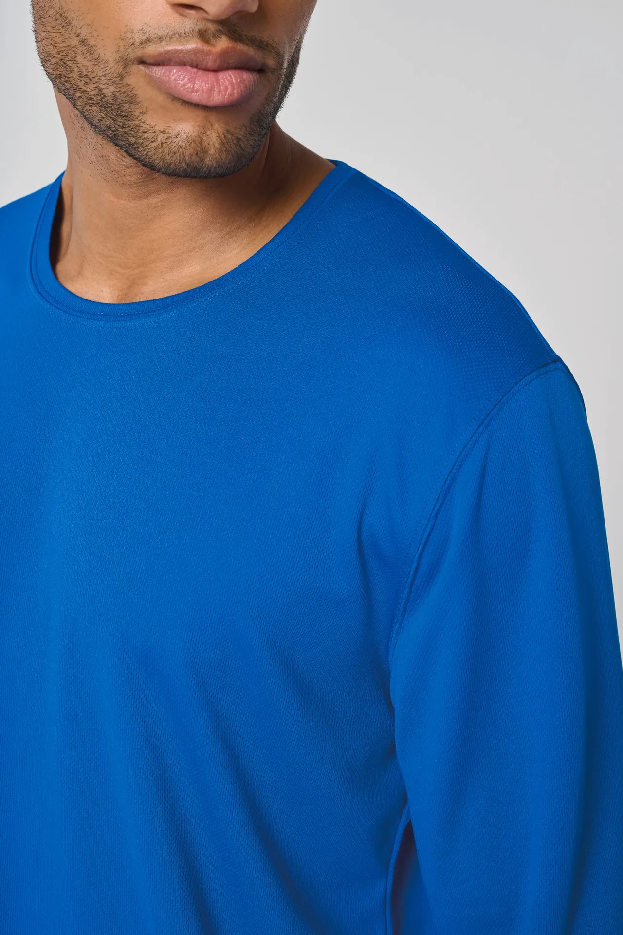 Herren Basic Sport Funktionsshirt Langarm