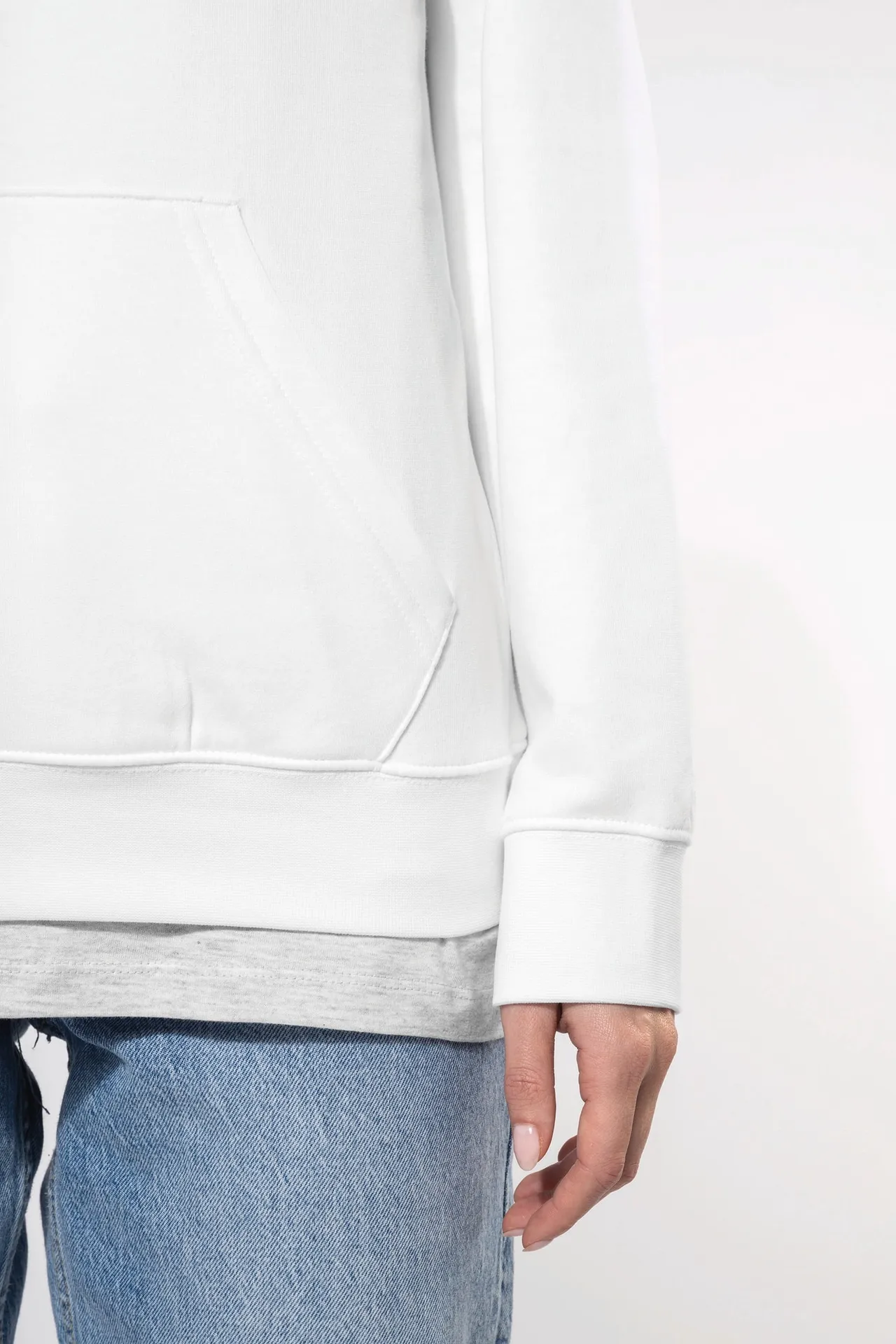 Damen-kapuzensweatshirt bicolor