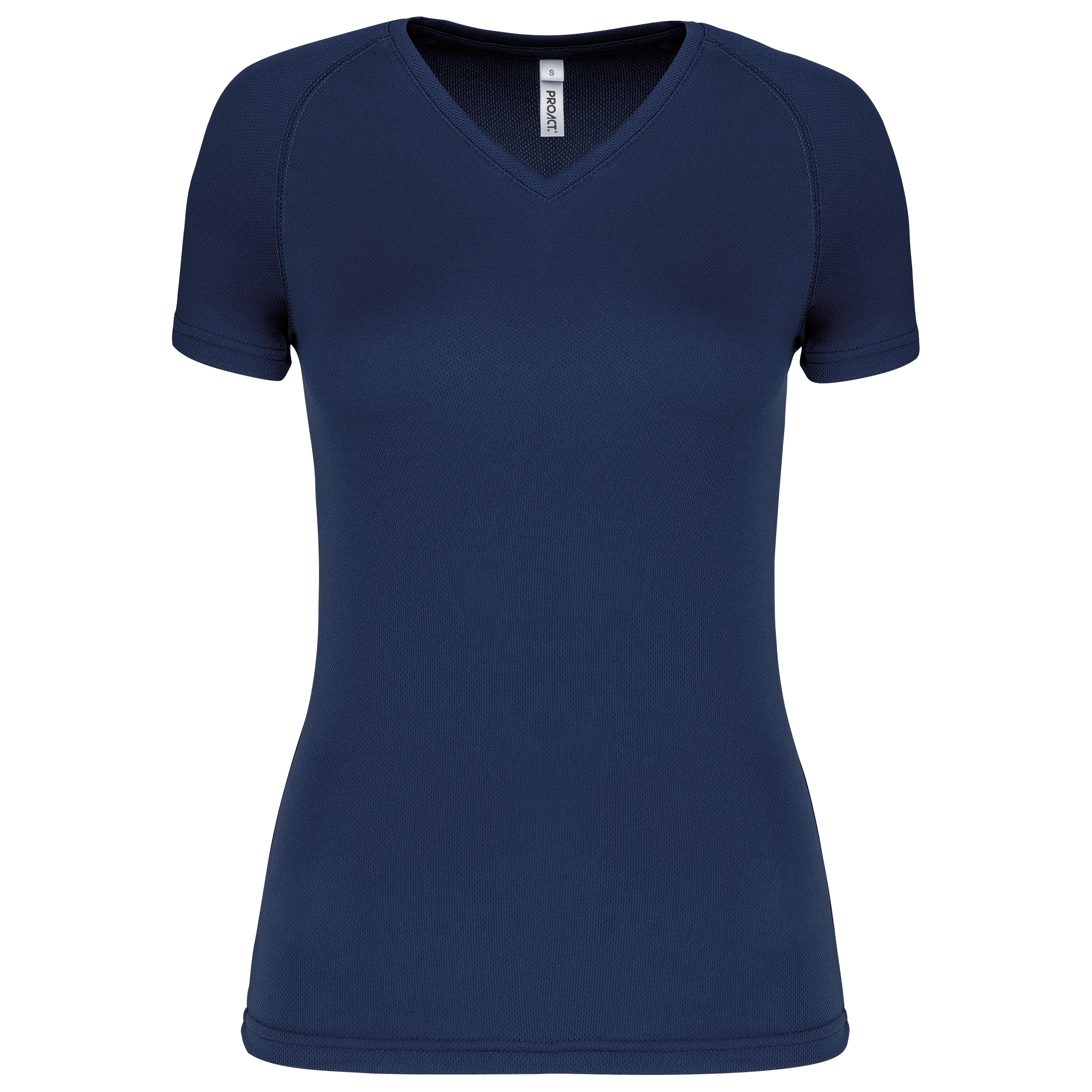 Damen Kurzarm-Sportshirt mit V-Ausschnitt