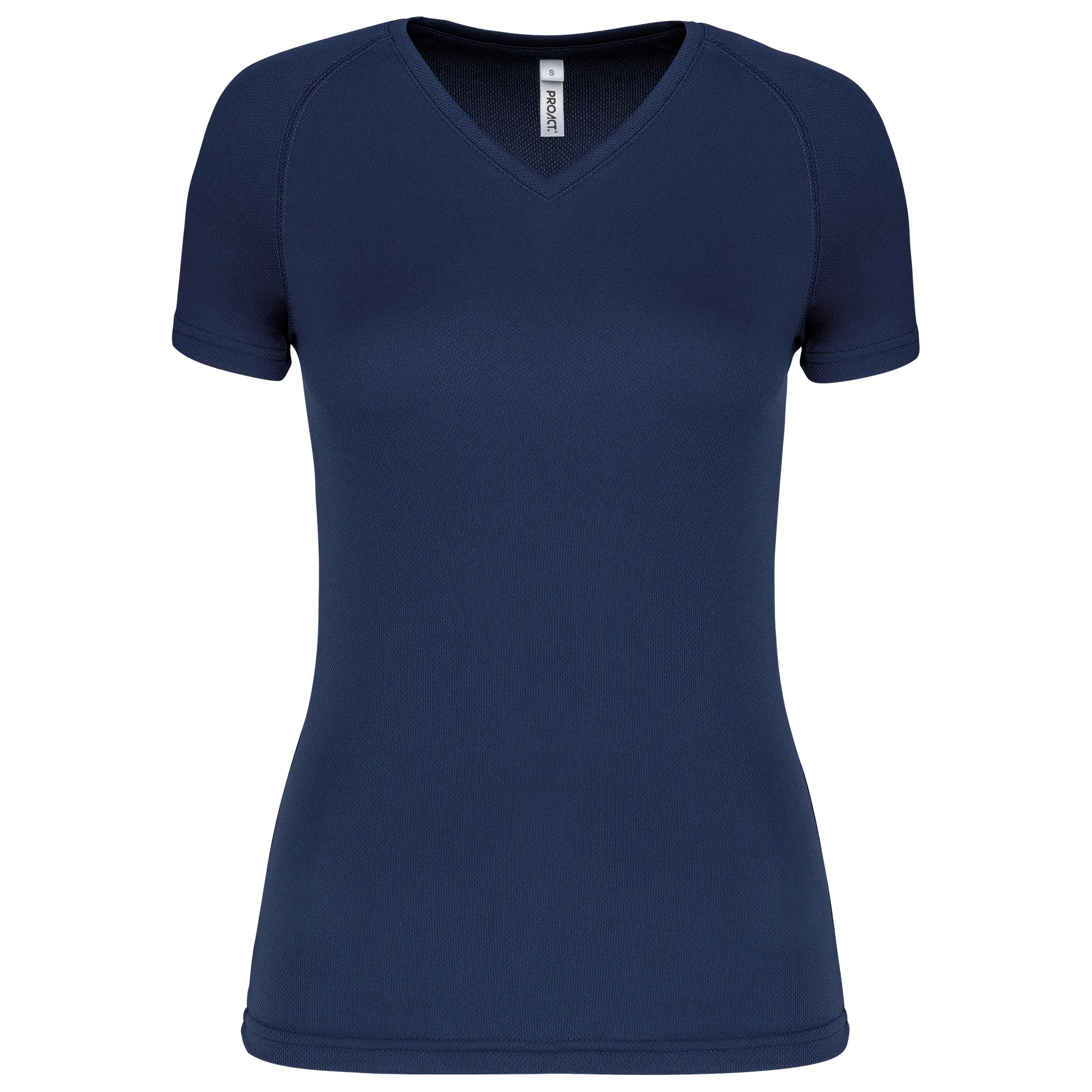 Damen Kurzarm-Sportshirt mit V-Ausschnitt