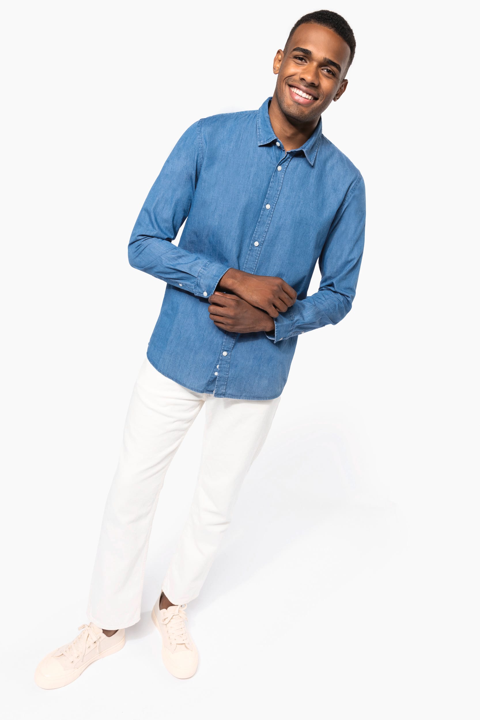 Herren Denimhemd