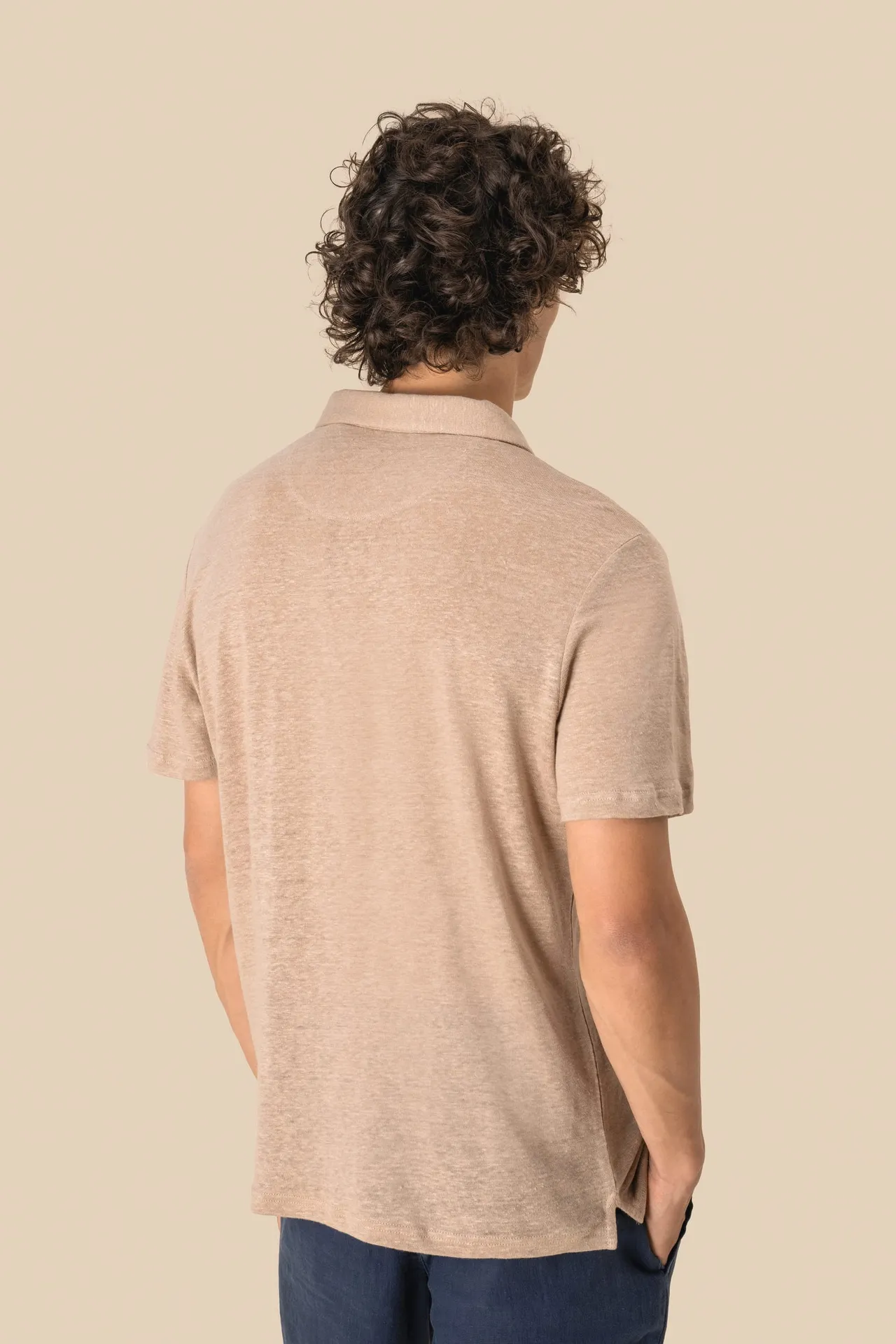 Herren-Polohemd aus Leinen