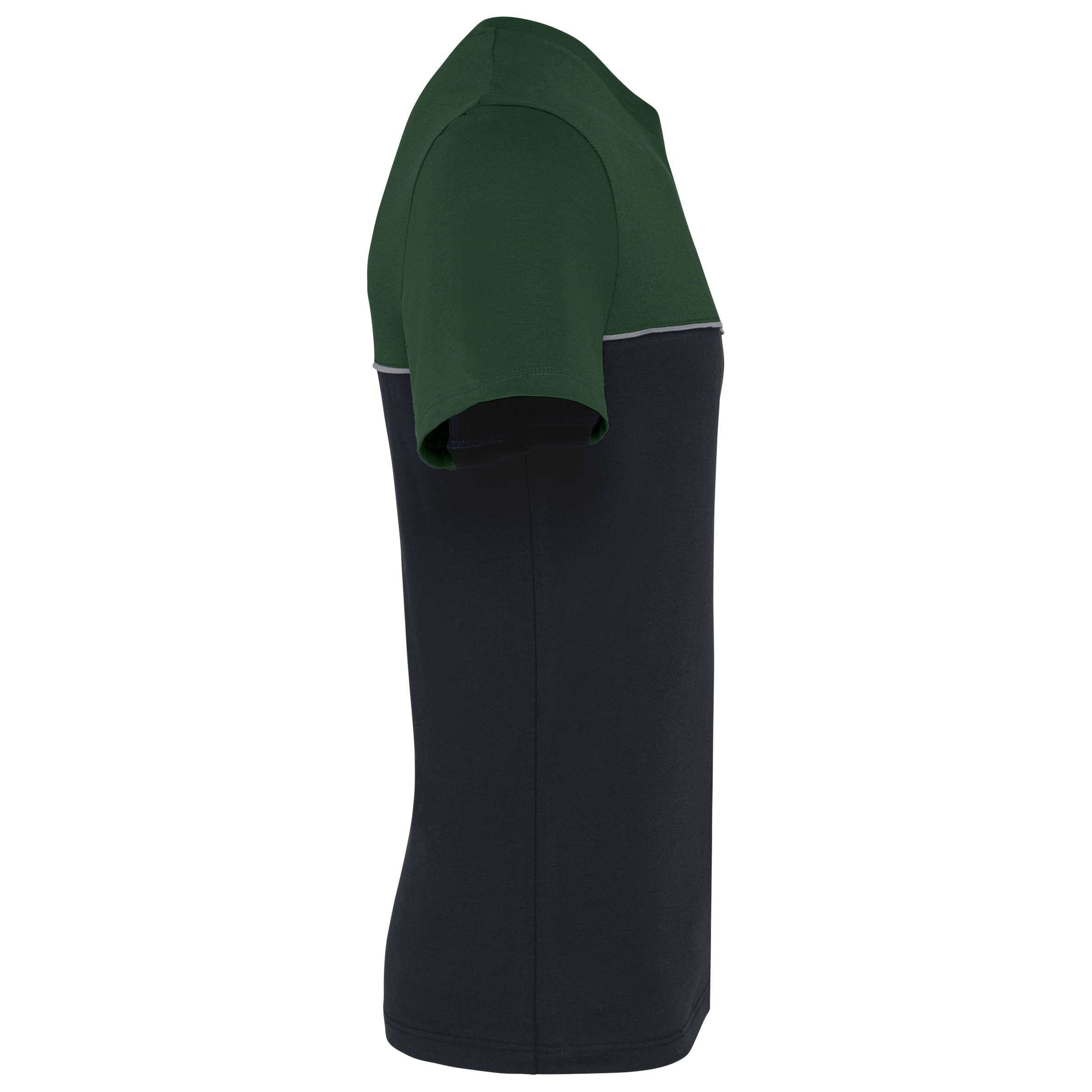 Zweifarbiges umweltfreundliches Unisex-T-Shirt mit kurzen Ärmeln