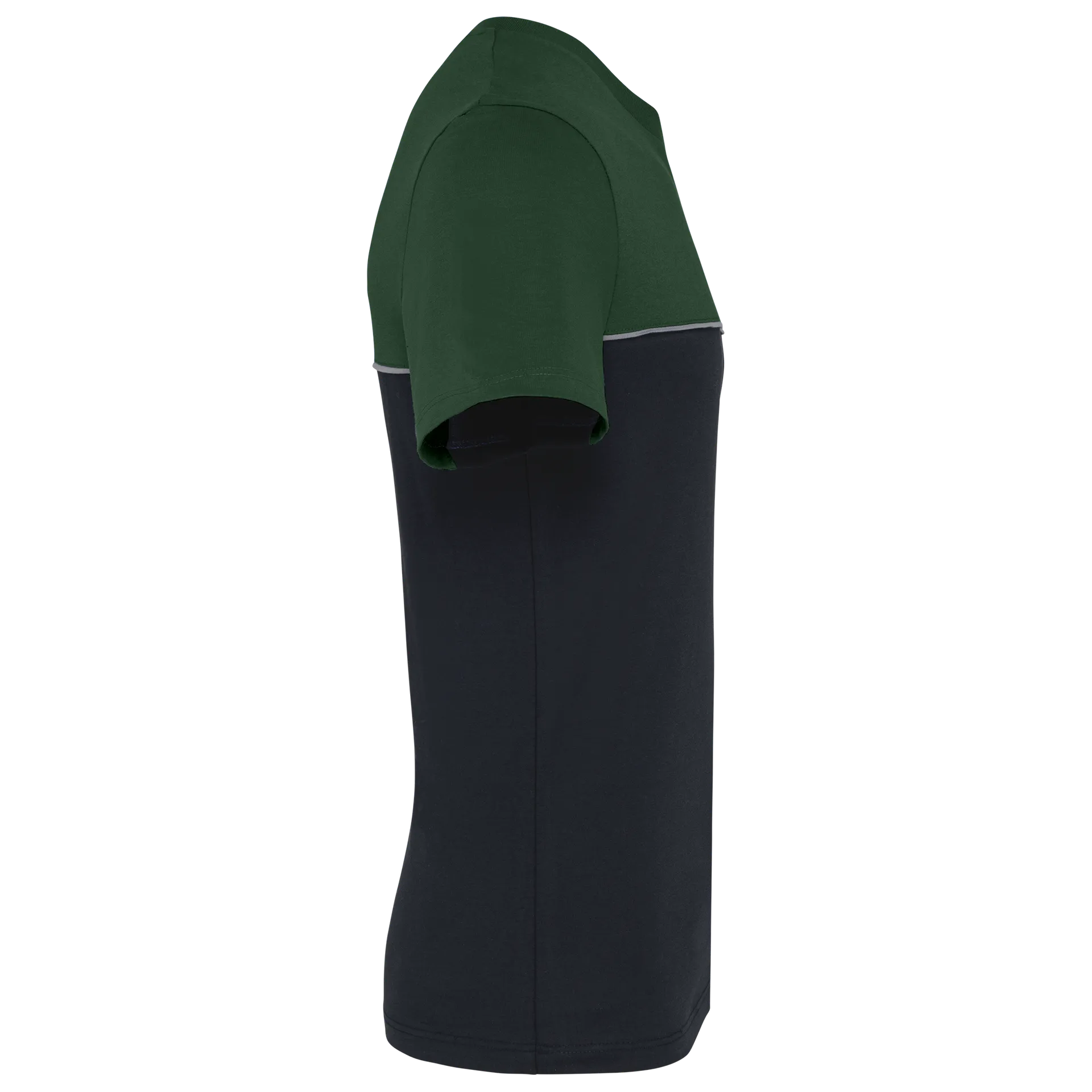 Zweifarbiges umweltfreundliches Unisex-T-Shirt mit kurzen Ärmeln