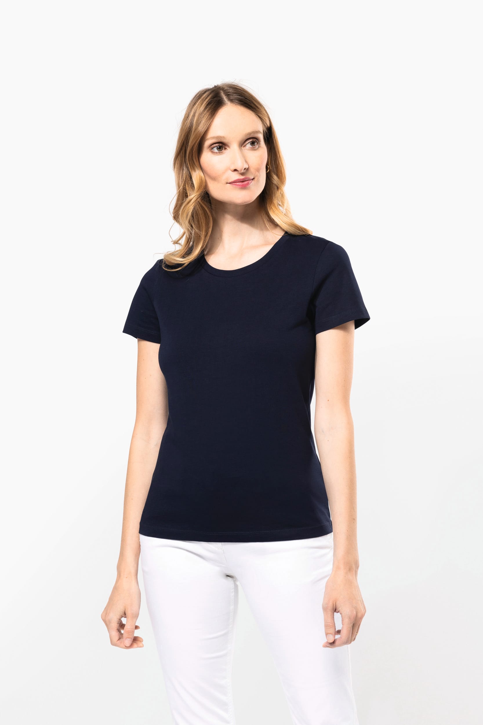 Supima® Damen-T-Shirt mit Rundhals ausschnitt und kurzen Ärmeln